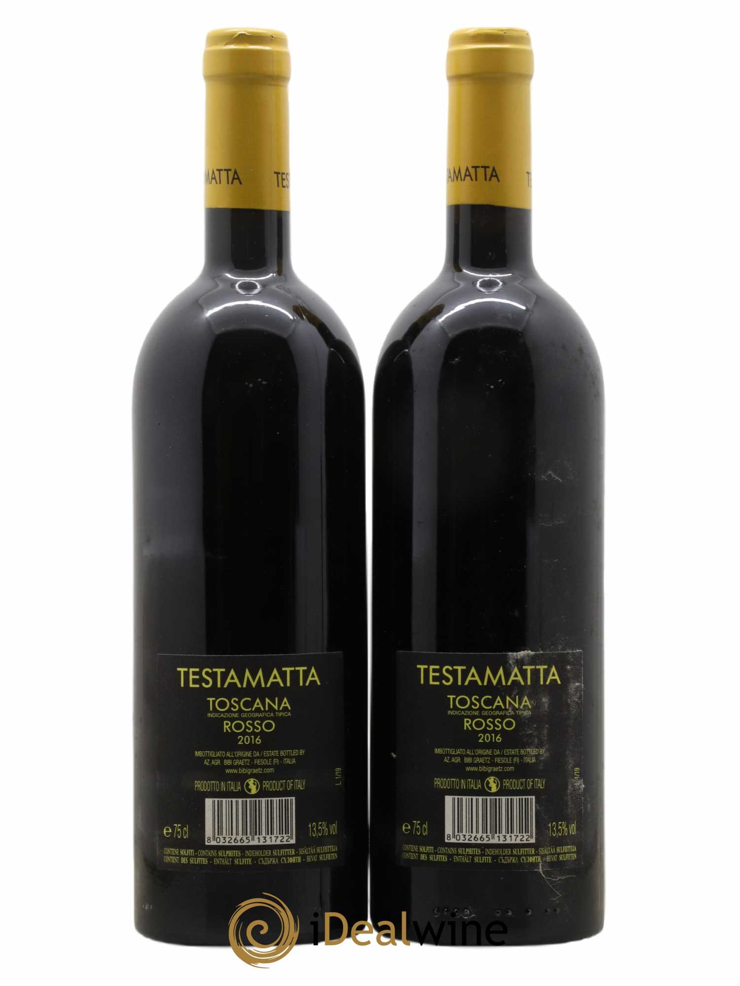 Toscana IGT Testamatta Bibi Graetz 2016 - Lot de 2 bouteilles - 1
