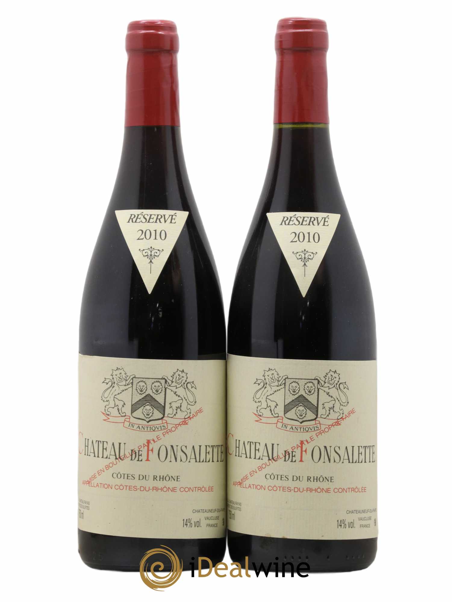 Côtes-du-Rhône Château de Fonsalette Emmanuel Reynaud 2010 - Lot de 2 bouteilles - 0