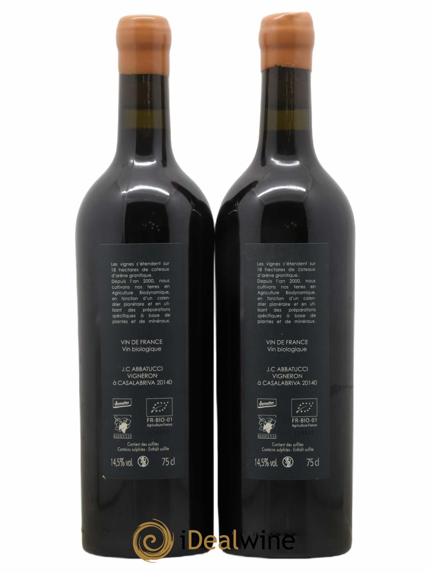 Vin de Corse Ministre Impérial  Comte Abbatucci (Domaine) 2019 - Lot of 2 bottles - 1