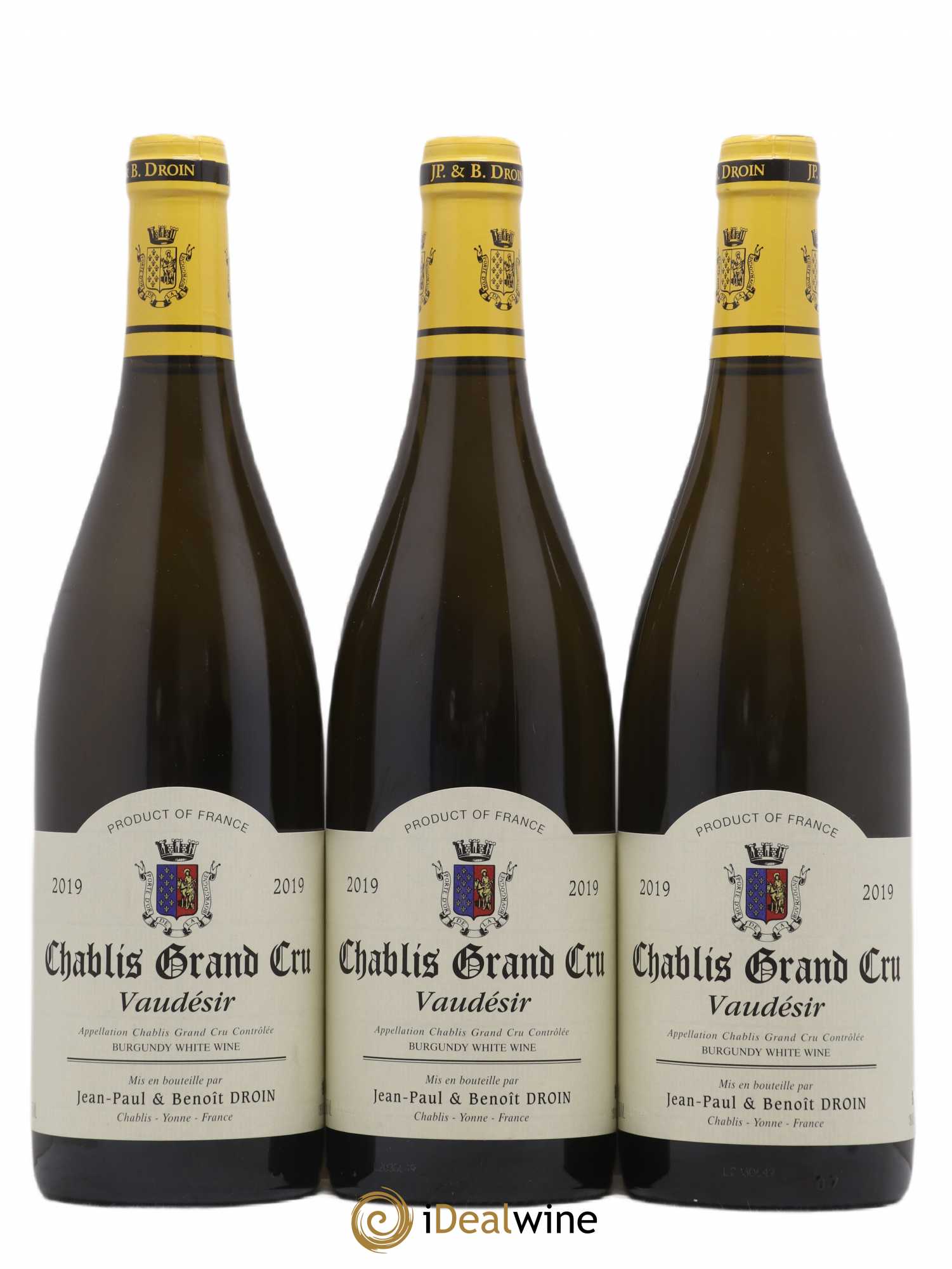 Chablis Grand Cru Vaudésir Jean-Paul & Benoît Droin (Domaine) 2019 - Lot de 3 bouteilles - 0