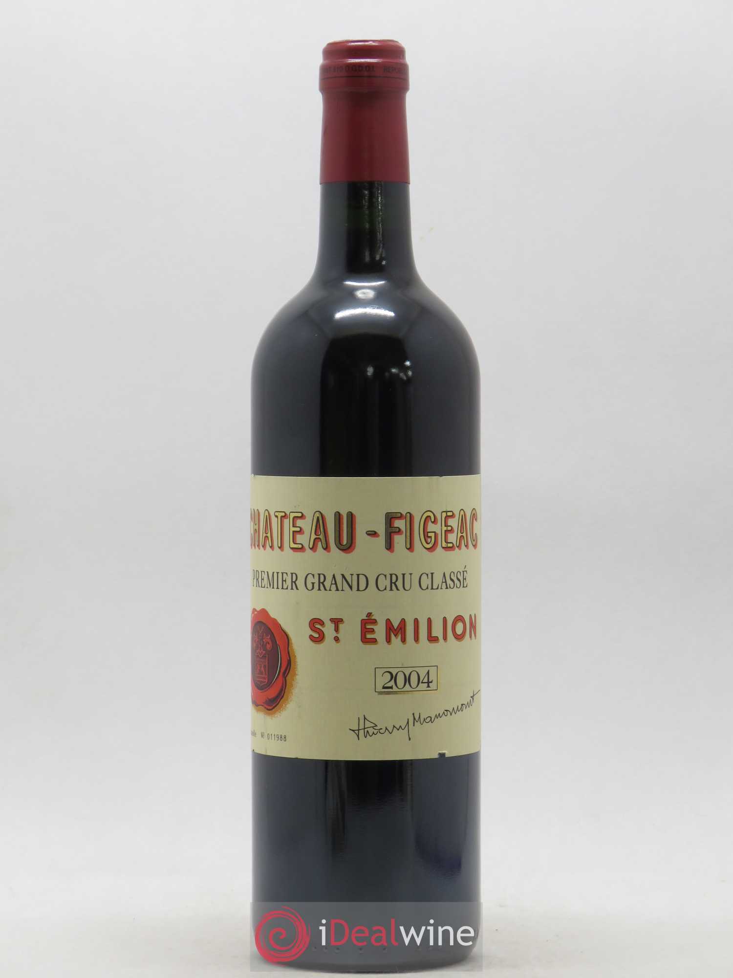 Château Figeac 1er Grand Cru Classé A 2004 - Lot de 1 bouteille - 0