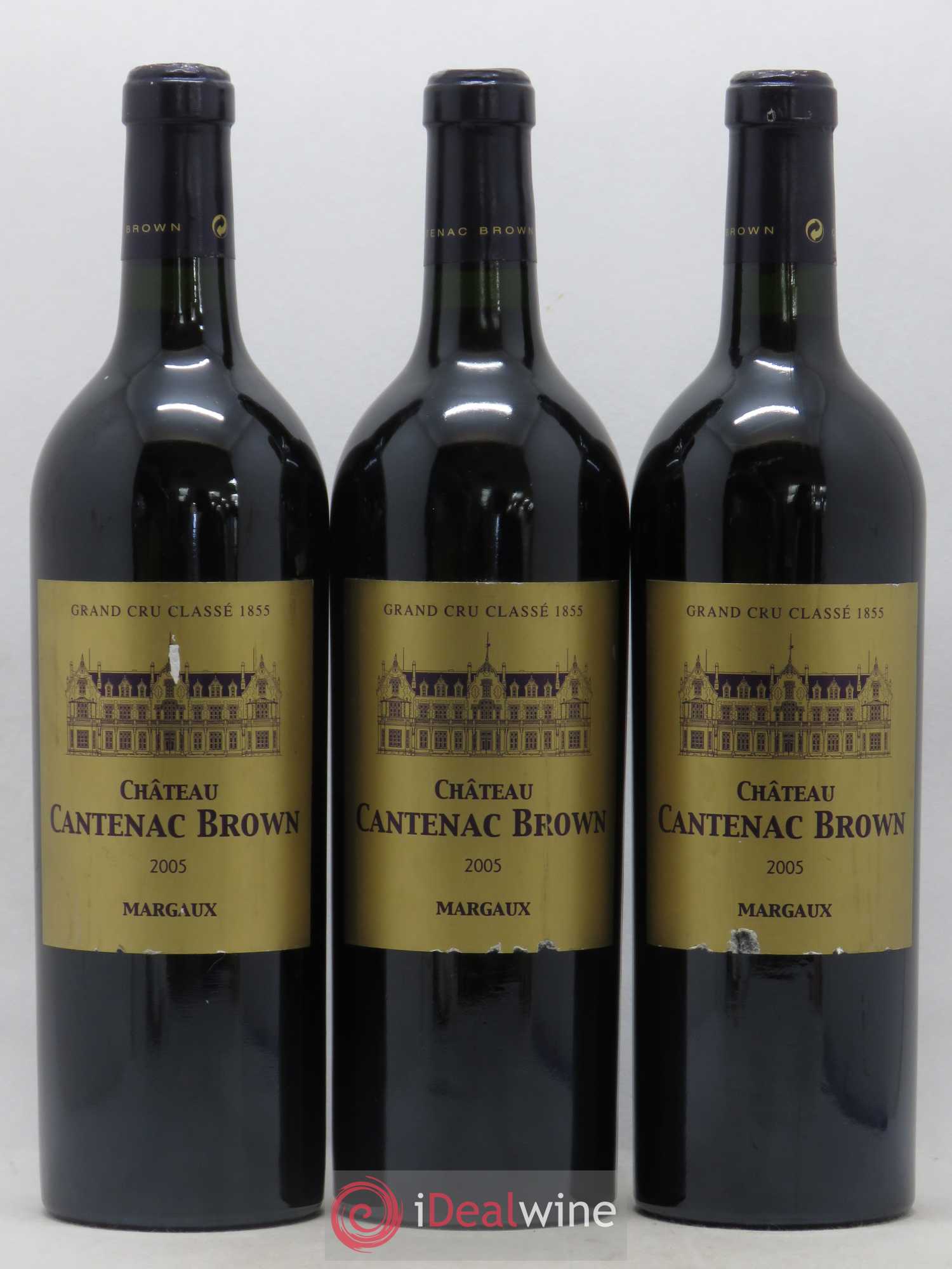 Château Cantenac Brown 3ème Grand Cru Classé 2005 - Lot de 3 bouteilles - 0
