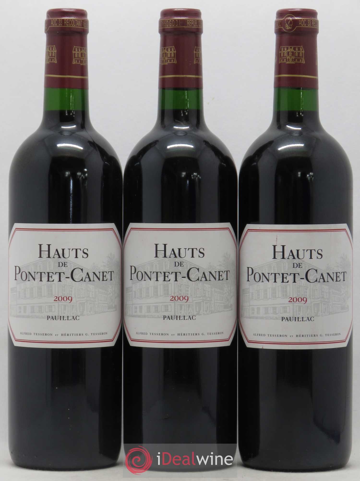 Les Hauts de Pontet-Canet Second Vin 2009 - Lot de 3 bouteilles - 0