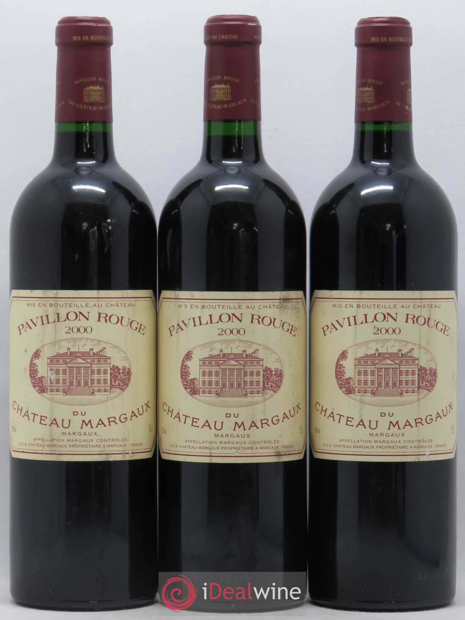 Pavillon Rouge du Château Margaux Second Vin 2000 - Lot de 3 bouteilles - 0