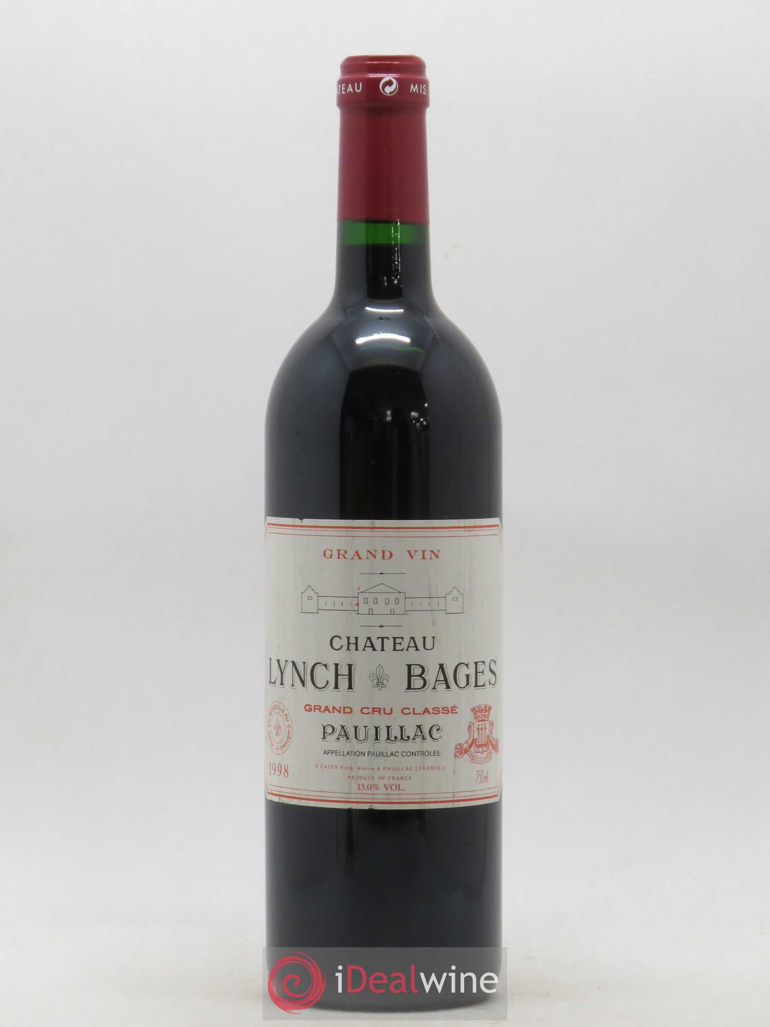 Château Lynch Bages 5ème Grand Cru Classé 1998 - Lot de 1 bouteille - 0