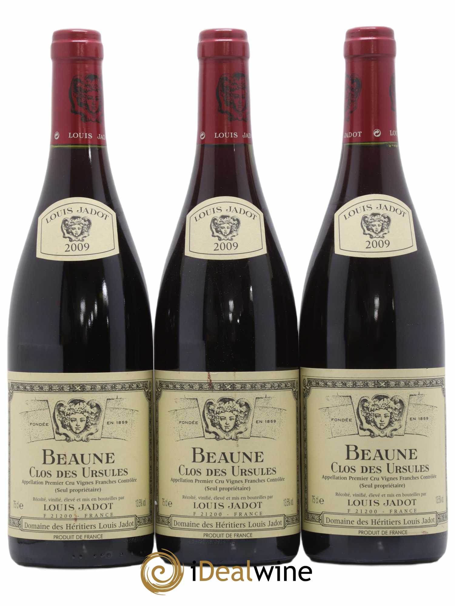 Beaune 1er Cru Clos des Ursules Monopole Héritiers Louis Jadot (Domaine des) - Louis Jadot 2009 - Lot de 3 bouteilles - 0