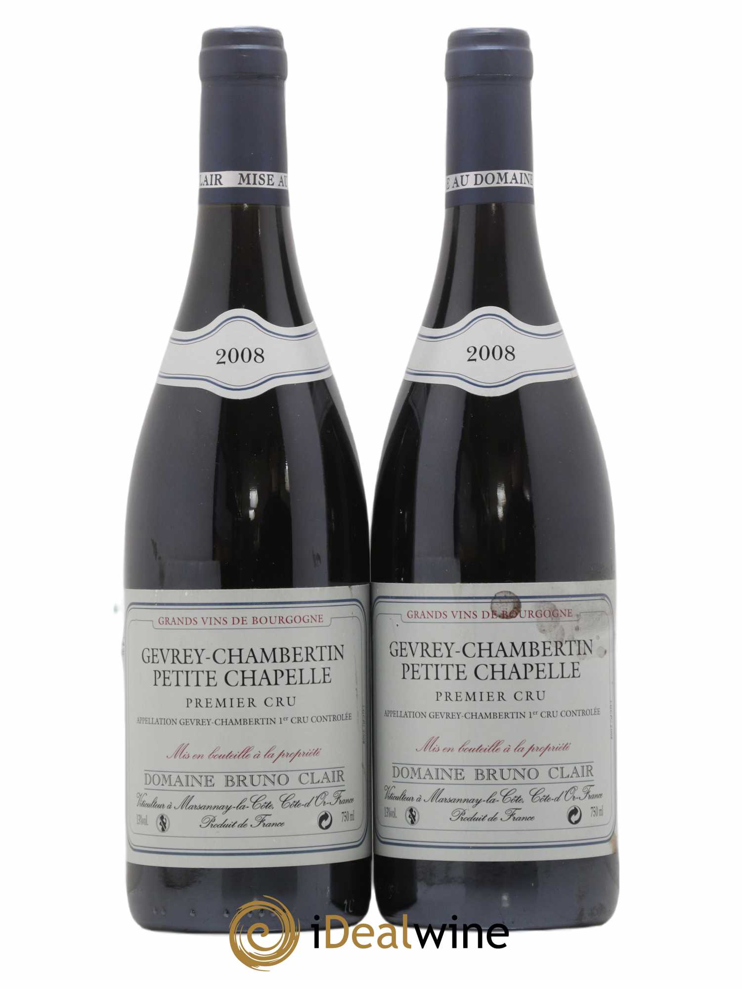 Gevrey-Chambertin 1er Cru Petite Chapelle Bruno Clair (Domaine) 2008 - Lot de 2 bouteilles - 0