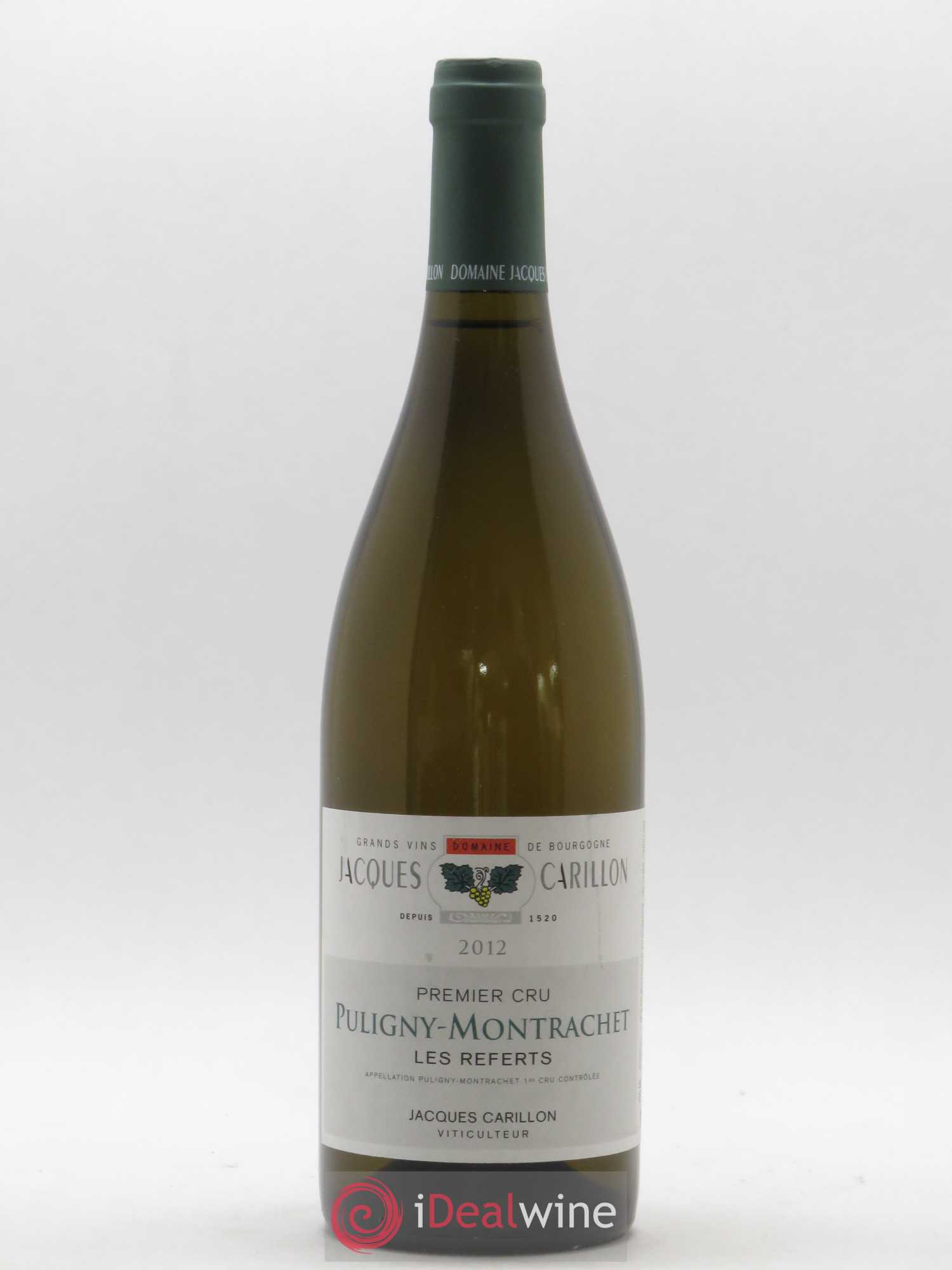 Puligny-Montrachet 1er Cru Les Referts Jacques Carillon (Domaine) 2012 - Lot de 1 bouteille - 0