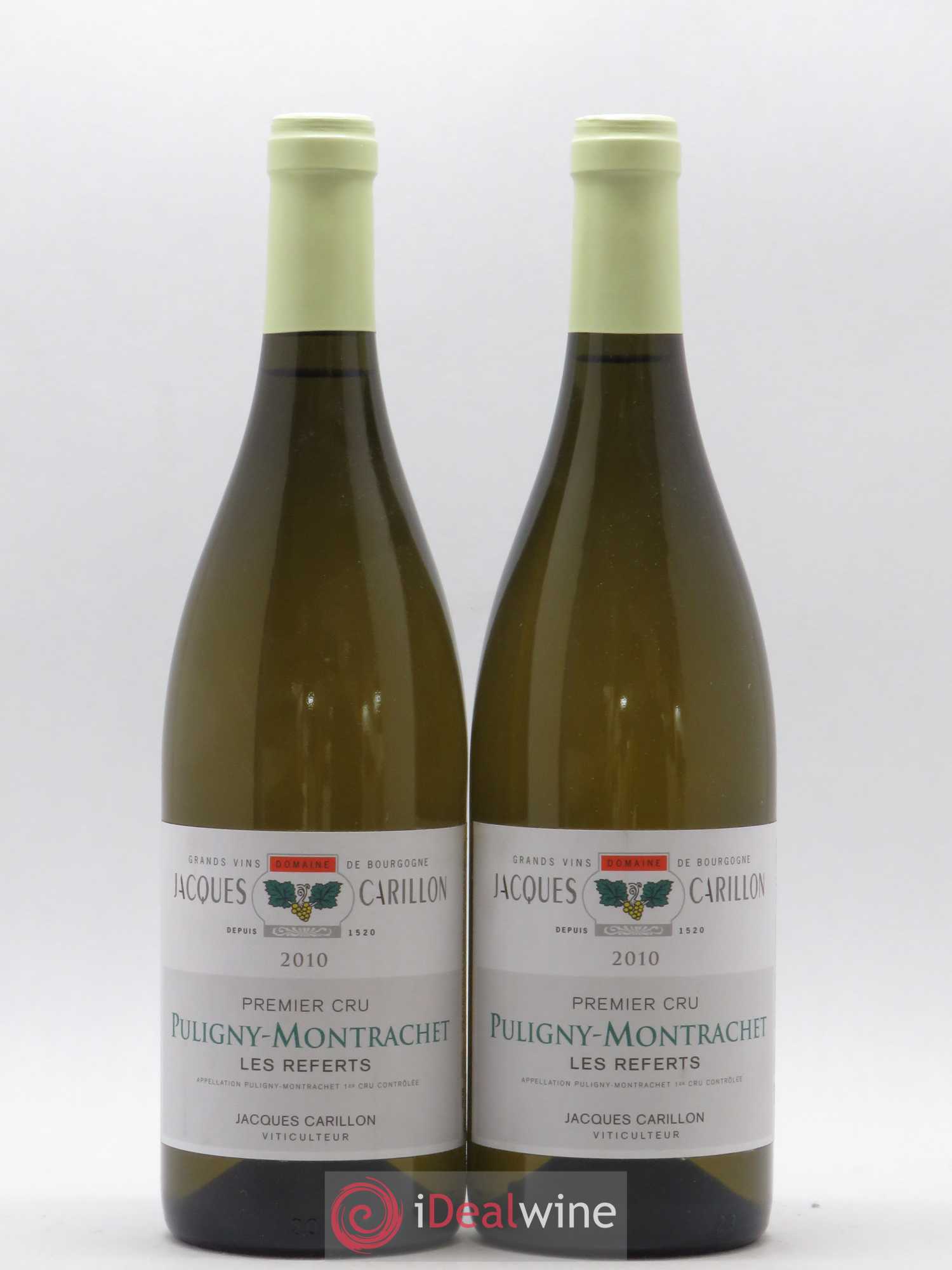 Puligny-Montrachet 1er Cru Les Referts Jacques Carillon (Domaine) 2010 - Lot de 2 bouteilles - 0