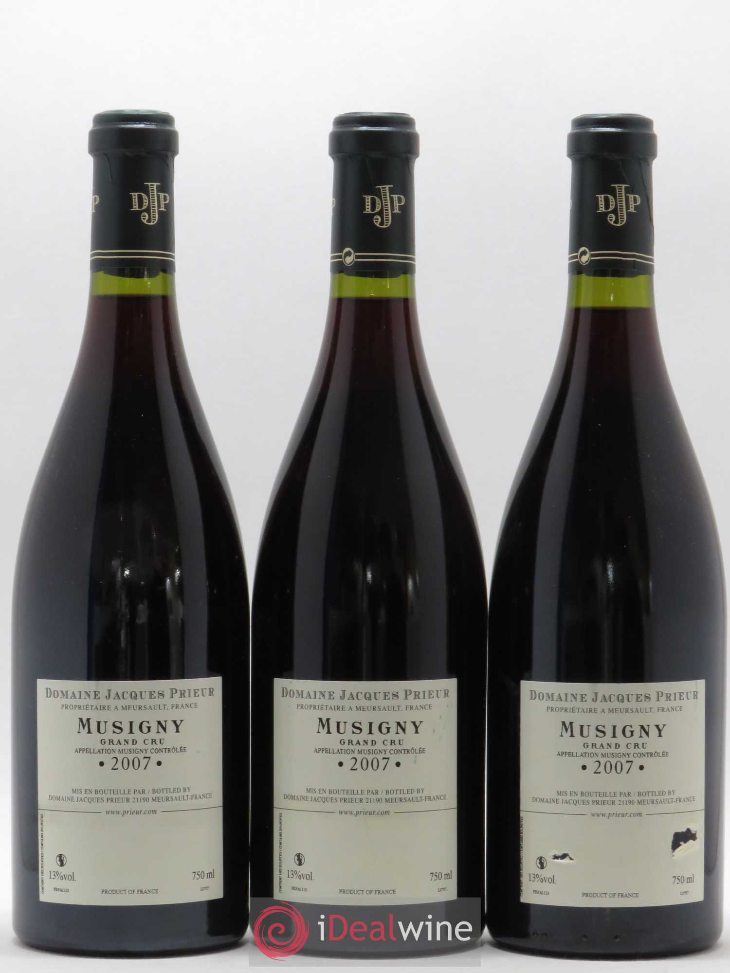 Musigny Grand Cru Jacques Prieur (Domaine) 2007 - Lot de 3 bouteilles - 1