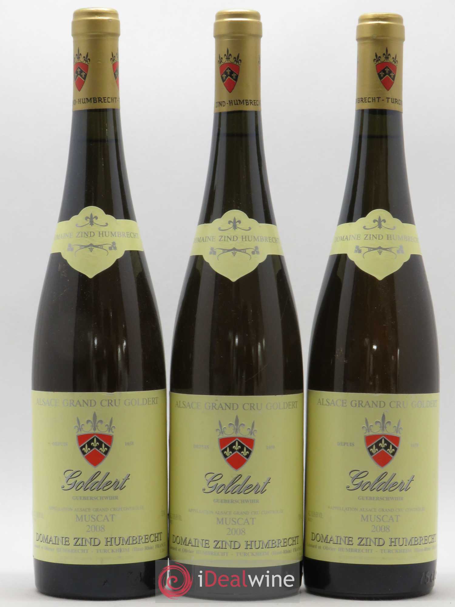 Alsace Muscat Grand Cru Goldert Zind-Humbrecht (Domaine) 2008 - Lot de 3 bouteilles - 0