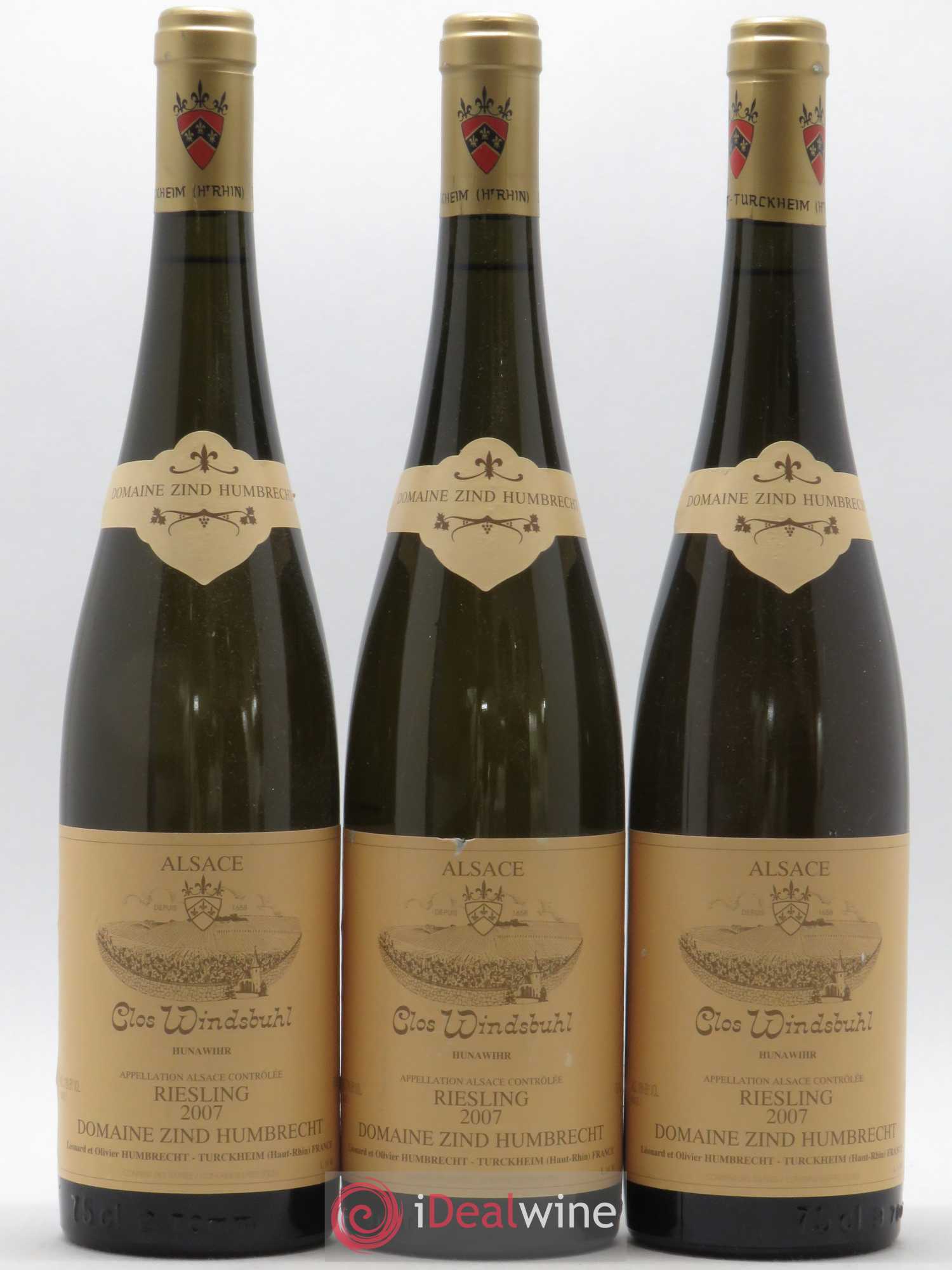 Alsace Riesling Clos Windsbuhl Zind-Humbrecht (Domaine) 2007 - Lot de 3 bouteilles - 0