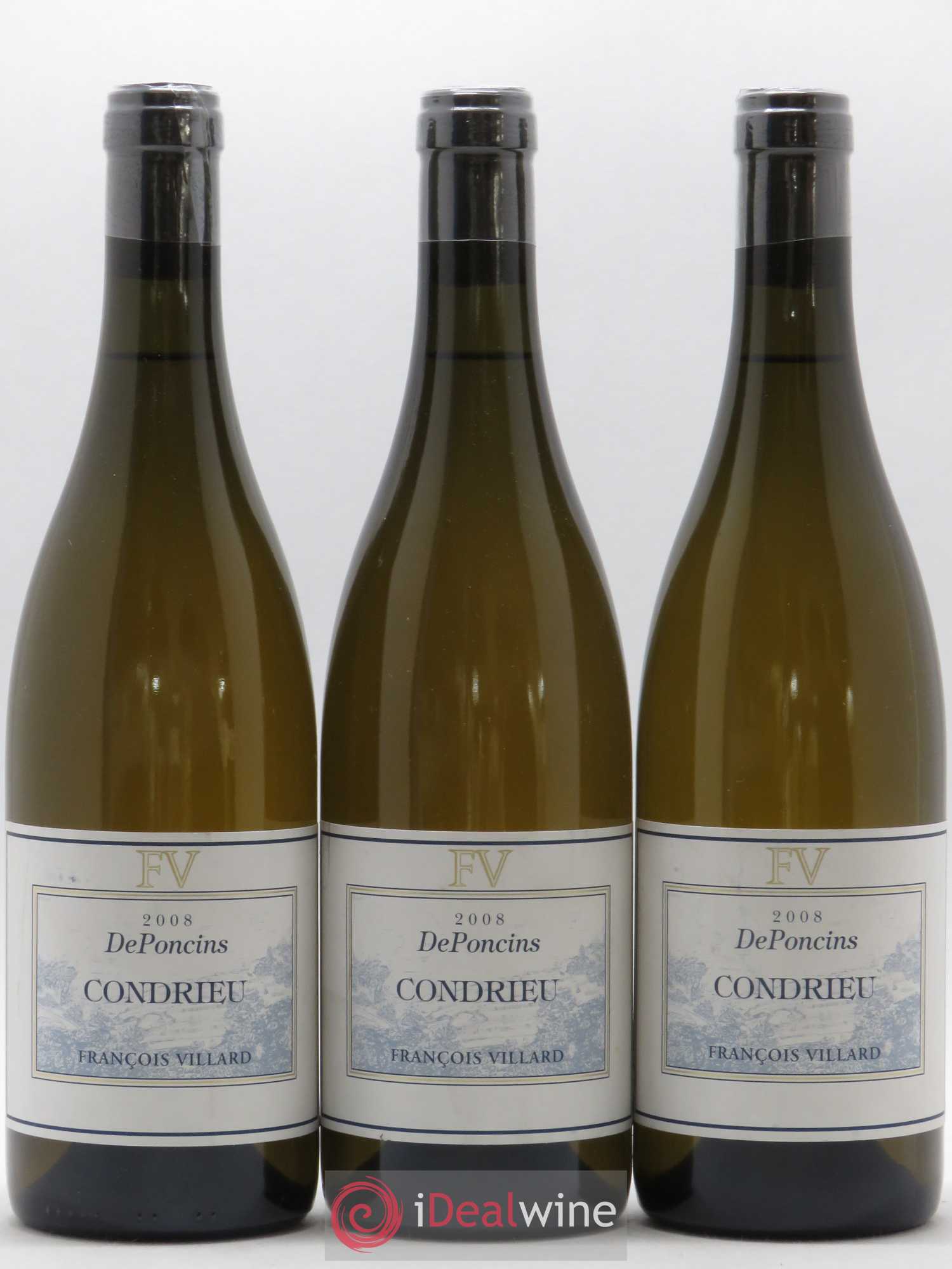 Condrieu Deponcins François Villard 2008 - Lot de 3 bouteilles - 0