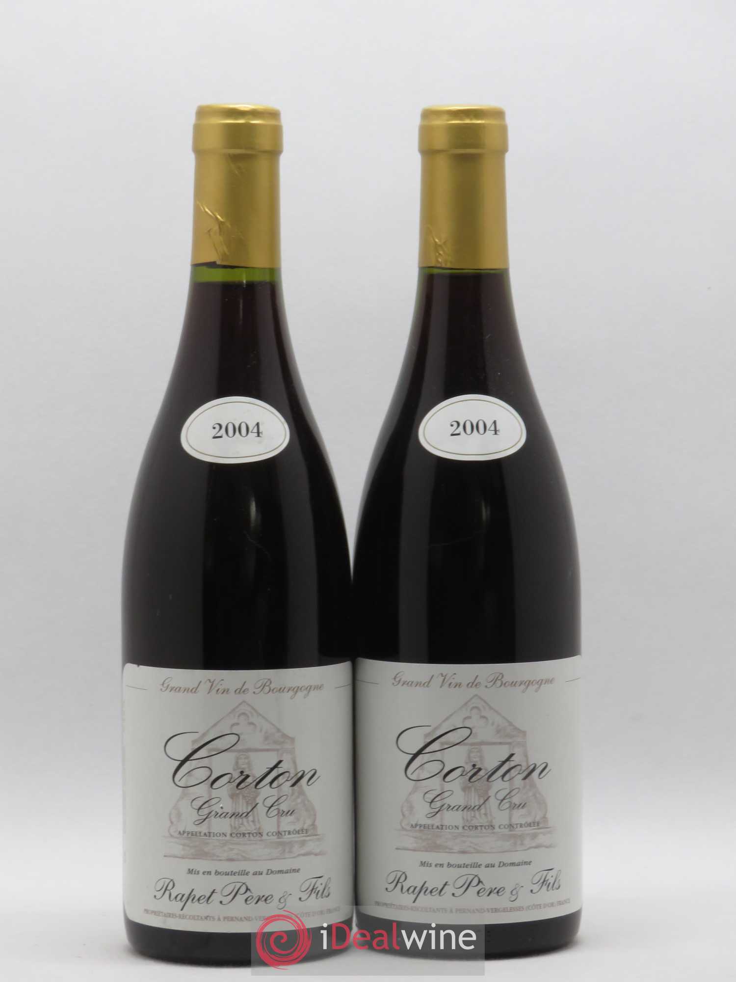 Corton Grand Cru Domaine Rapet 2004 - Lot de 2 bouteilles - 0