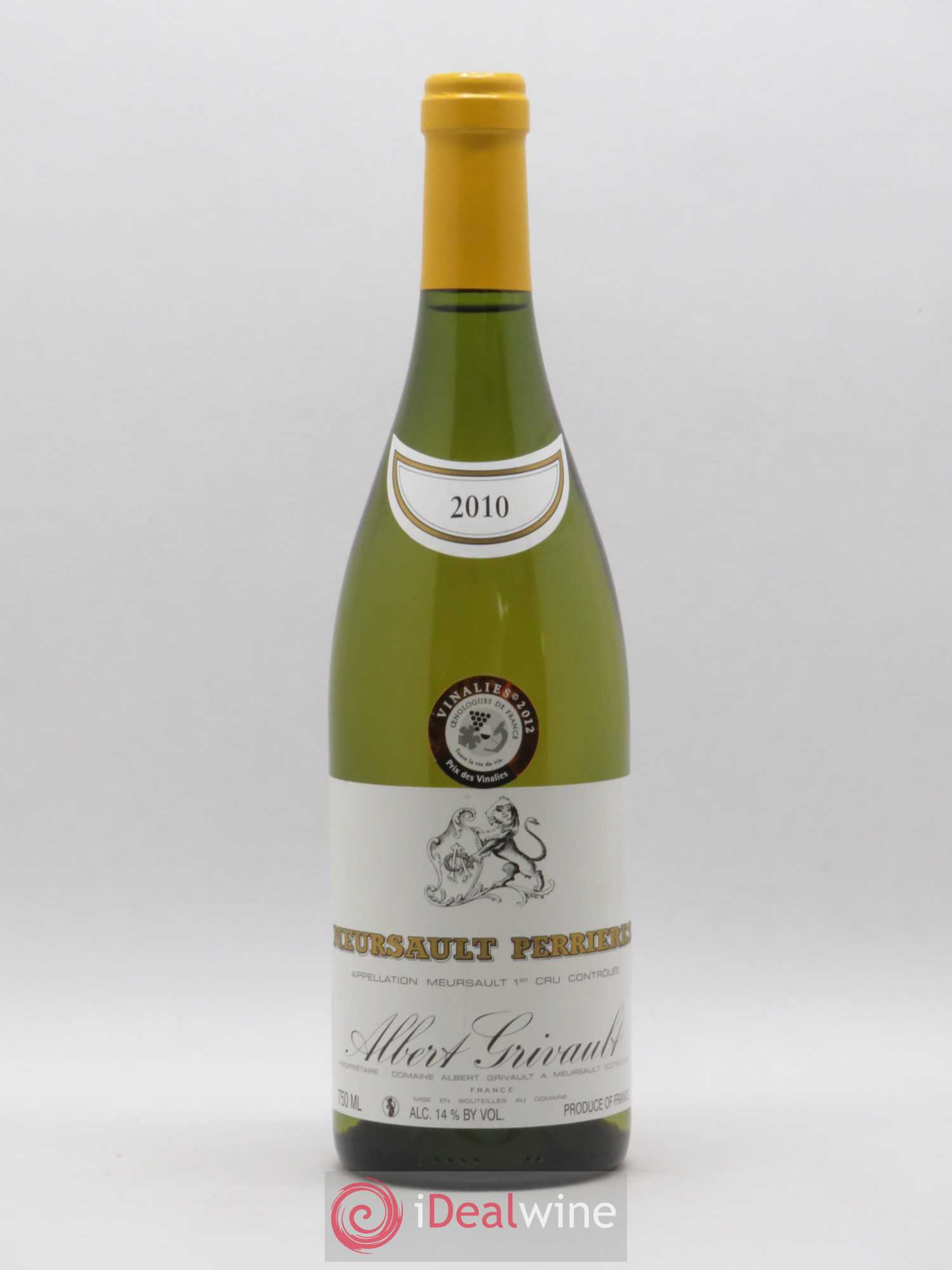 Meursault 1er Cru Perrières Albert Grivault 2010 - Lot de 1 bouteille - 0