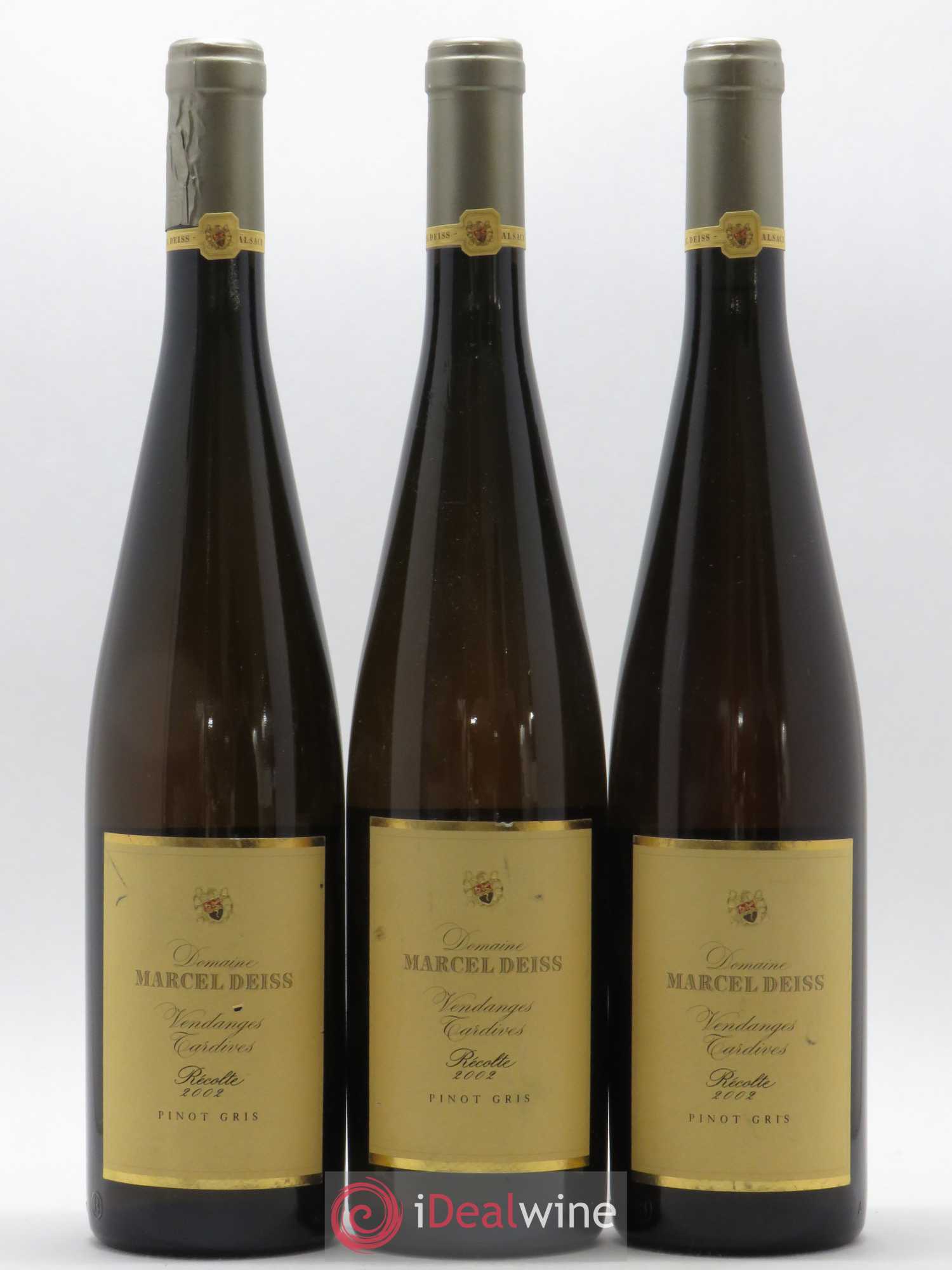 Alsace Pinot Gris Vendanges Tardives Marcel Deiss (Domaine) 2002 - Lotto di 3 bottiglie - 0