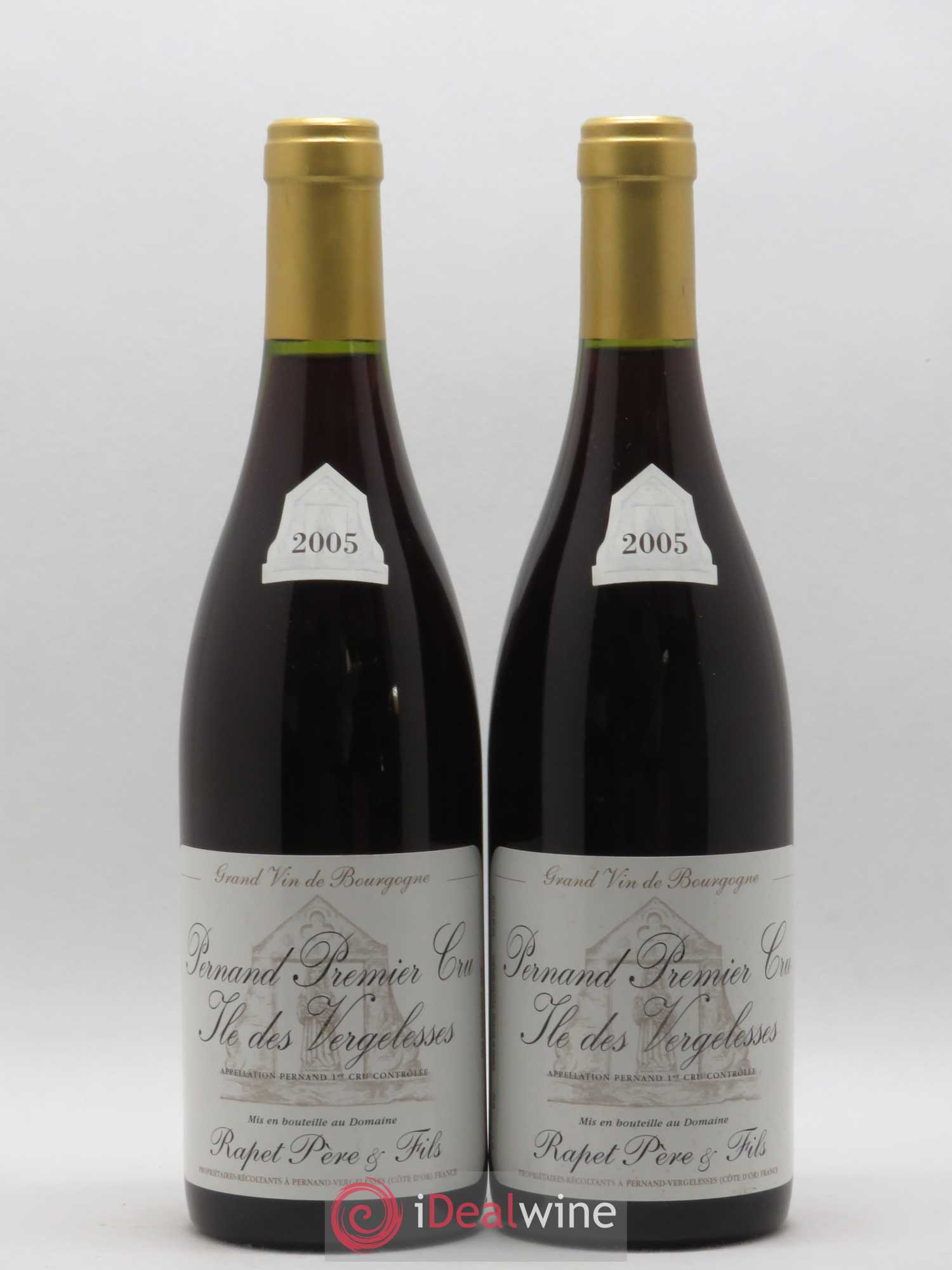 Pernand-Vergelesses 1er Cru Ile des Vergelesses Domaine Rapet 2005 - Posten von 2 Flaschen - 0