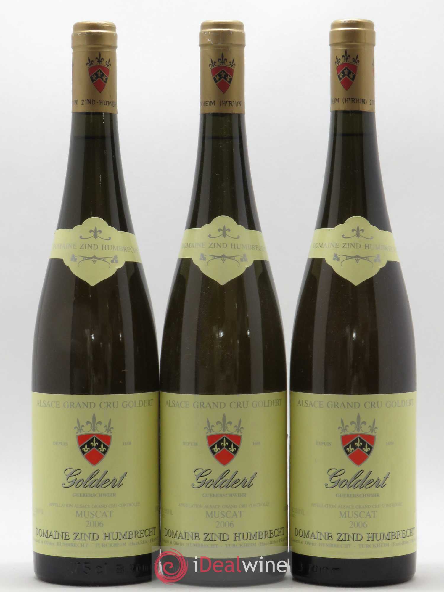Alsace Muscat Grand Cru Goldert Zind-Humbrecht (Domaine) 2006 - Lot de 3 bouteilles - 0