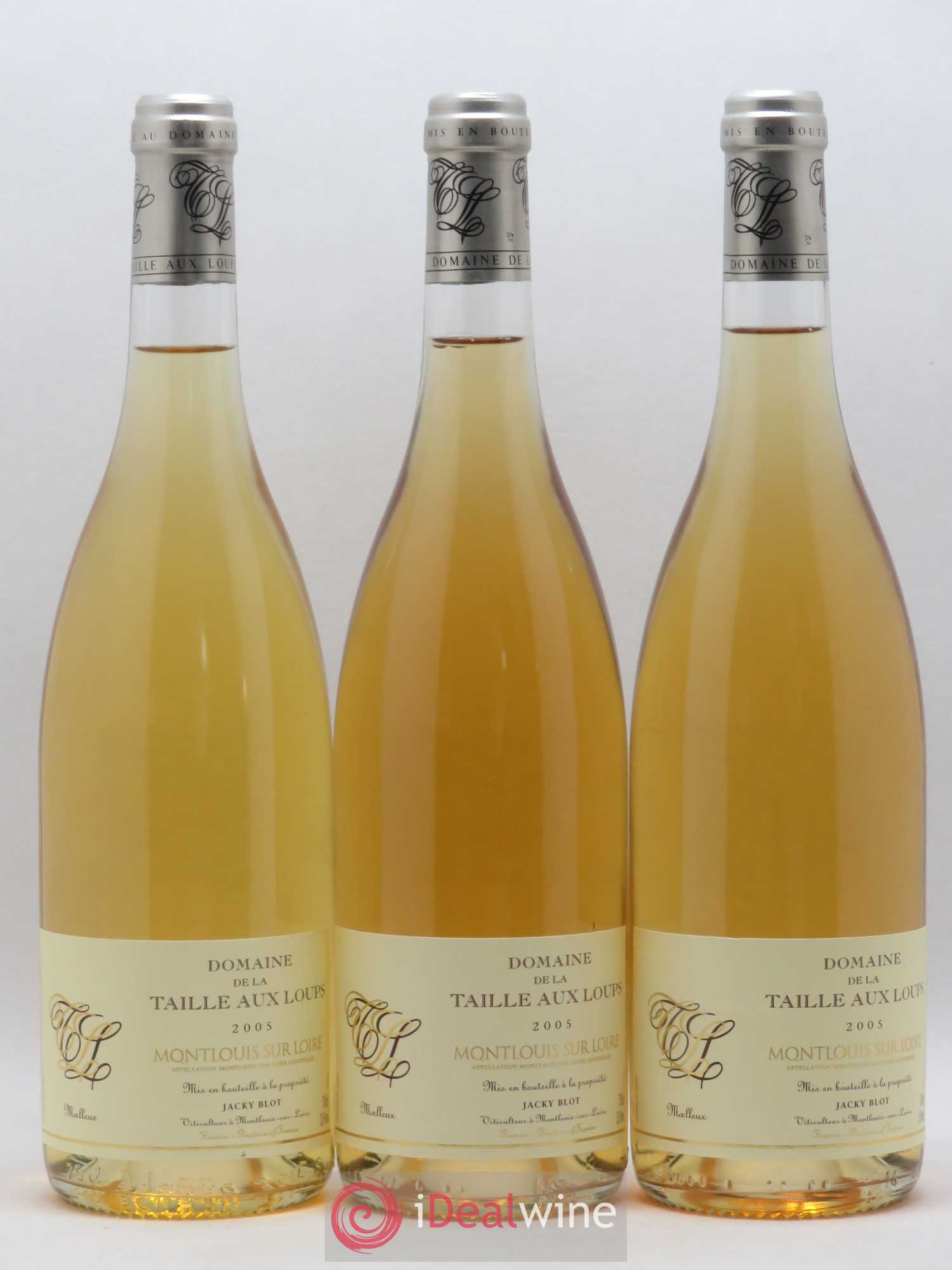 Montlouis-sur-Loire Moelleux La Taille aux Loups - Jacky Blot 2005 - Lotto di 3 bottiglie - 0
