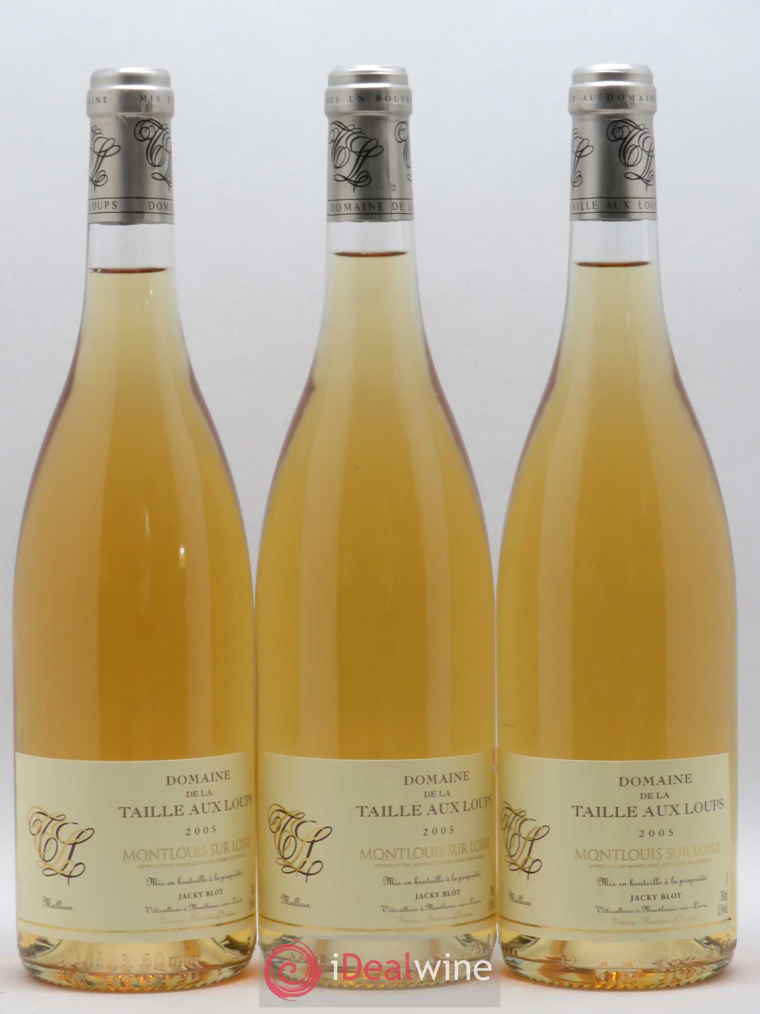 Montlouis-sur-Loire Moelleux La Taille aux Loups - Jacky Blot 2005 - Lotto di 3 bottiglie - 0