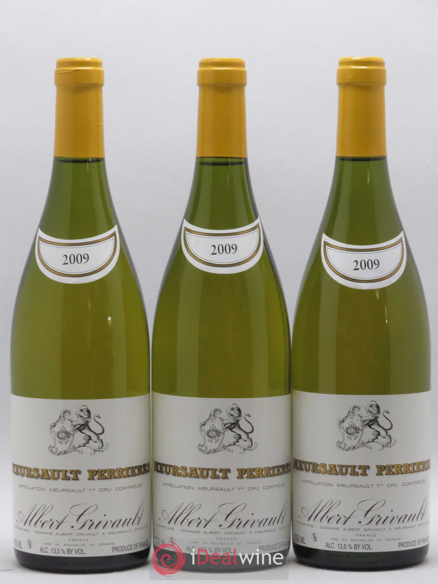 Meursault 1er Cru Perrières Albert Grivault 2009 - Lot de 3 bouteilles - 0