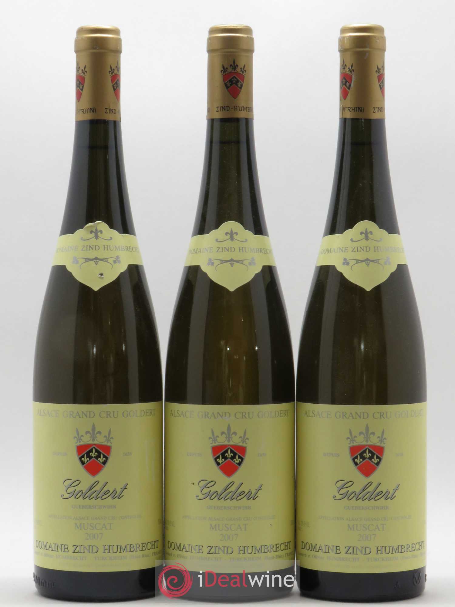 Alsace Muscat Grand Cru Goldert Zind-Humbrecht (Domaine) 2007 - Lot de 3 bouteilles - 0