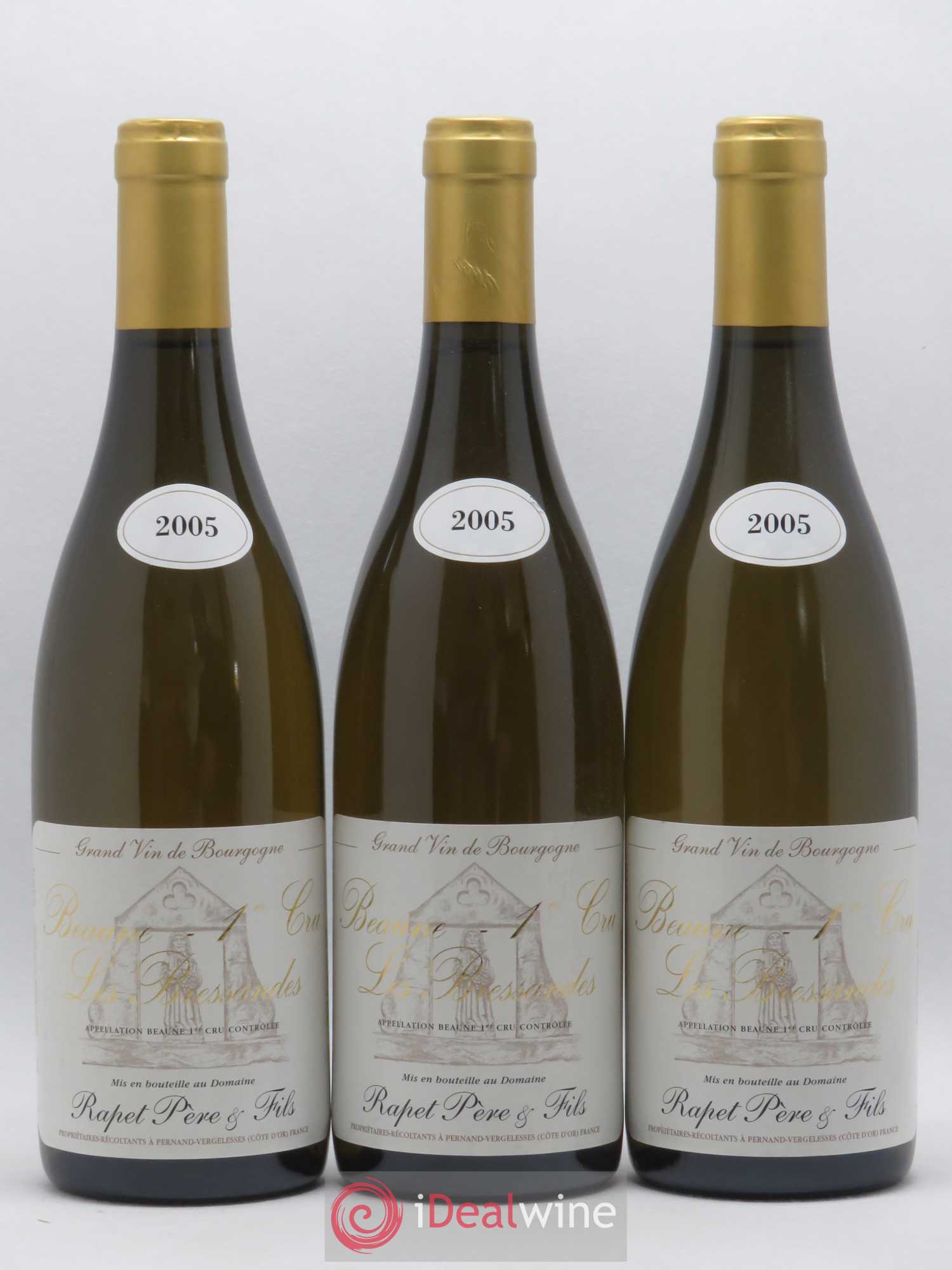 Beaune 1er Cru Les Bressandes Rapet Père et Fils 2005 - Posten von 3 Flaschen - 0