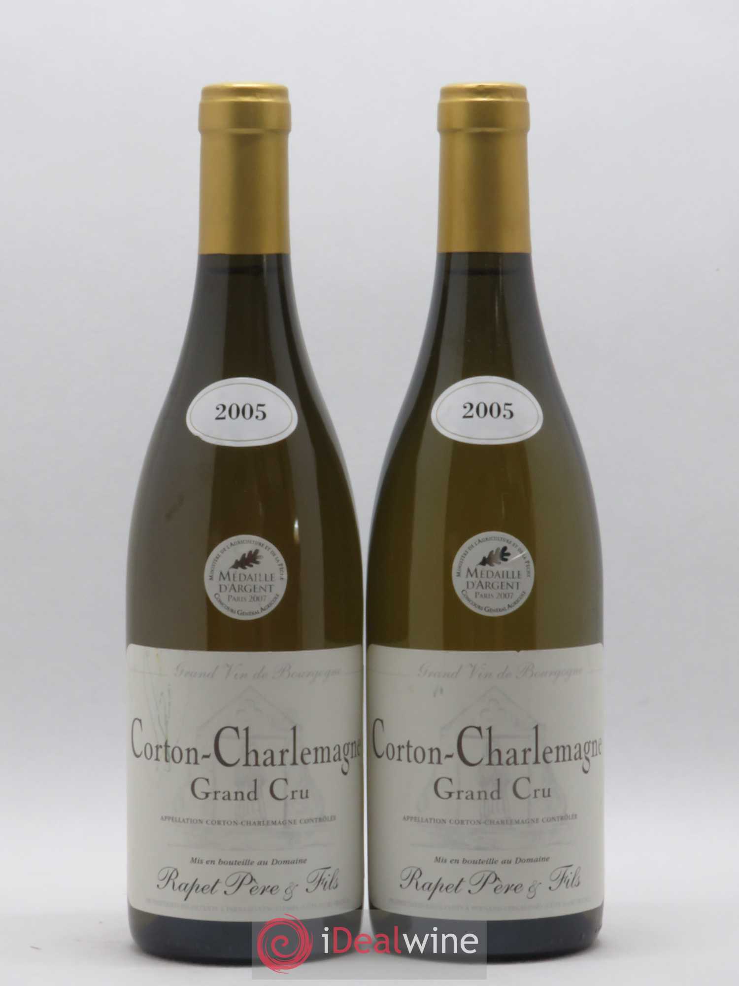 Corton-Charlemagne Grand Cru Rapet Père & Fils 2005 - Lot de 2 bouteilles - 0