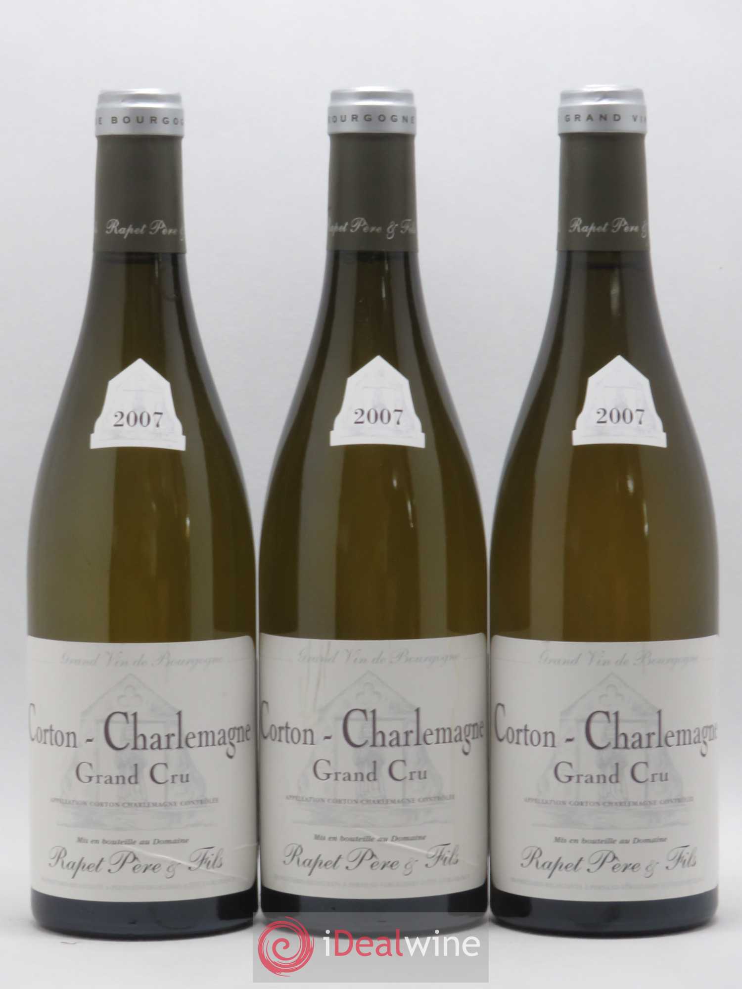 Corton-Charlemagne Grand Cru Rapet Père & Fils 2007 - Lot de 3 bouteilles - 0
