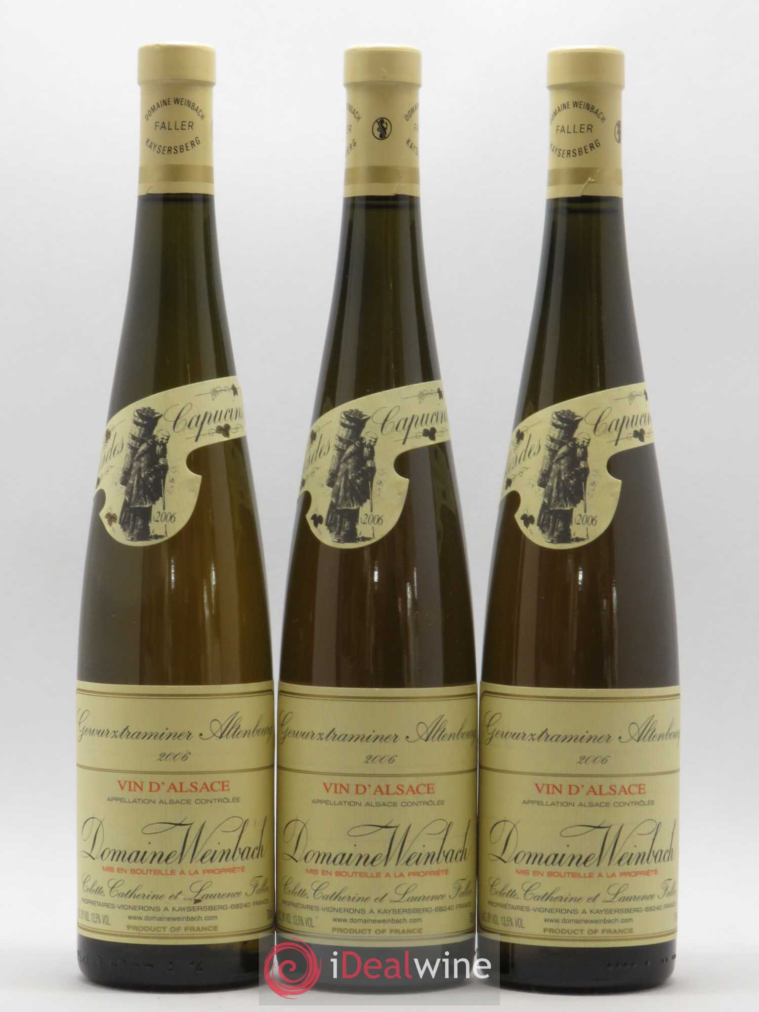 Alsace Gewurztraminer Altenbourg Weinbach (Domaine) Clos des Capucins 2006 - Lot de 3 bouteilles - 0