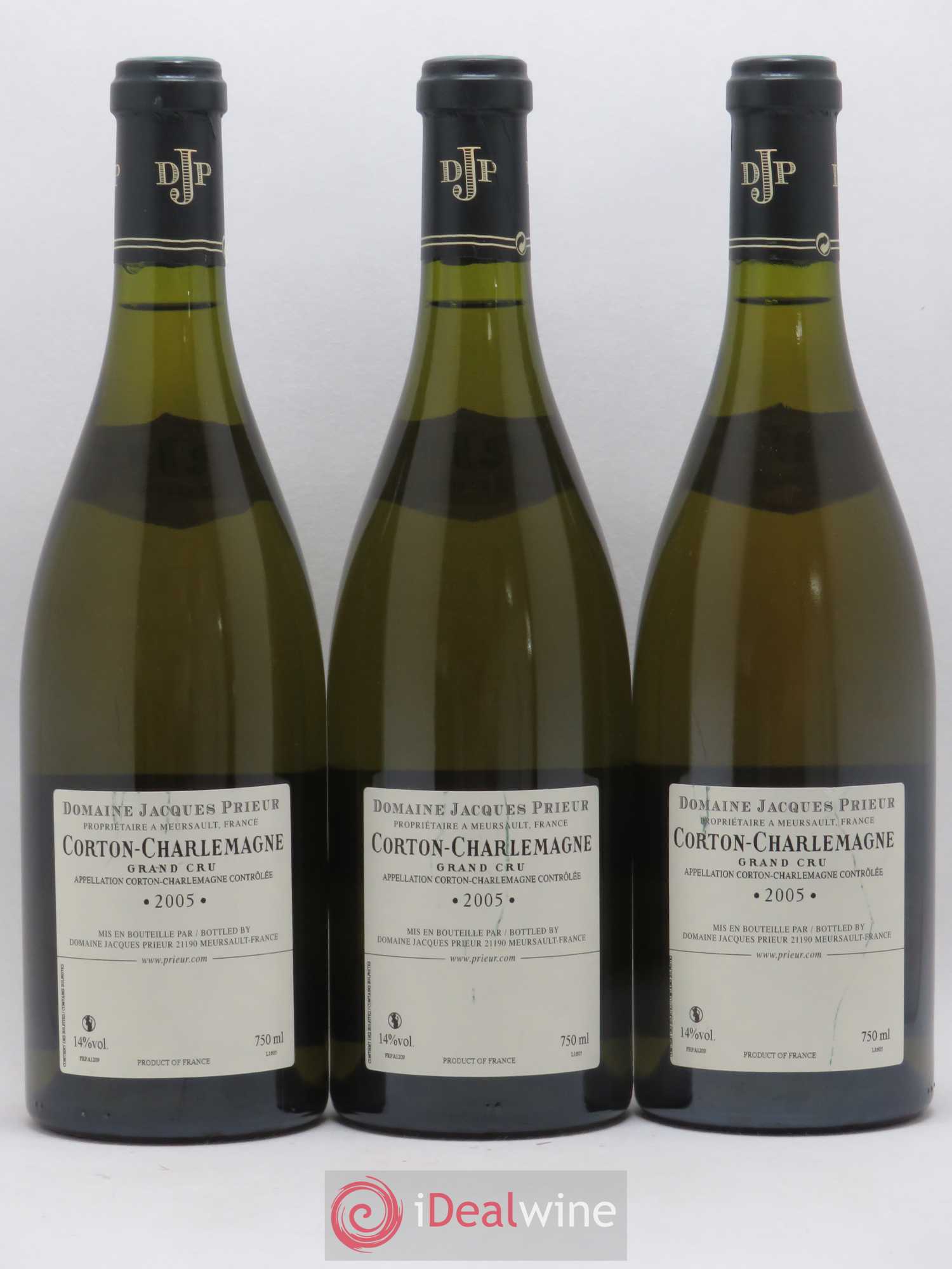 Corton-Charlemagne Grand Cru Jacques Prieur (Domaine) 2005 - Lot de 3 bouteilles - 1