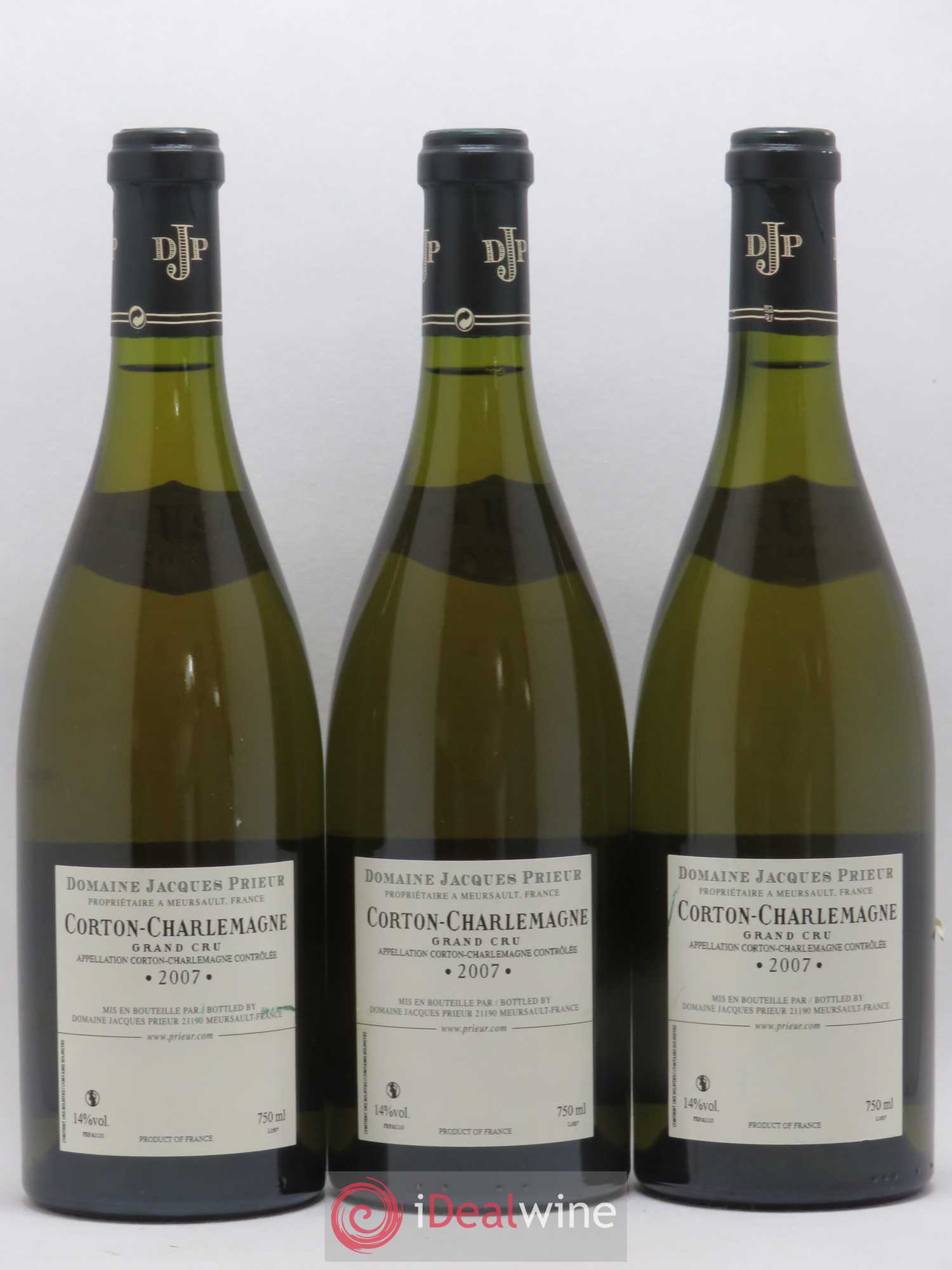 Corton-Charlemagne Grand Cru Jacques Prieur (Domaine) 2007 - Lot de 3 bouteilles - 1