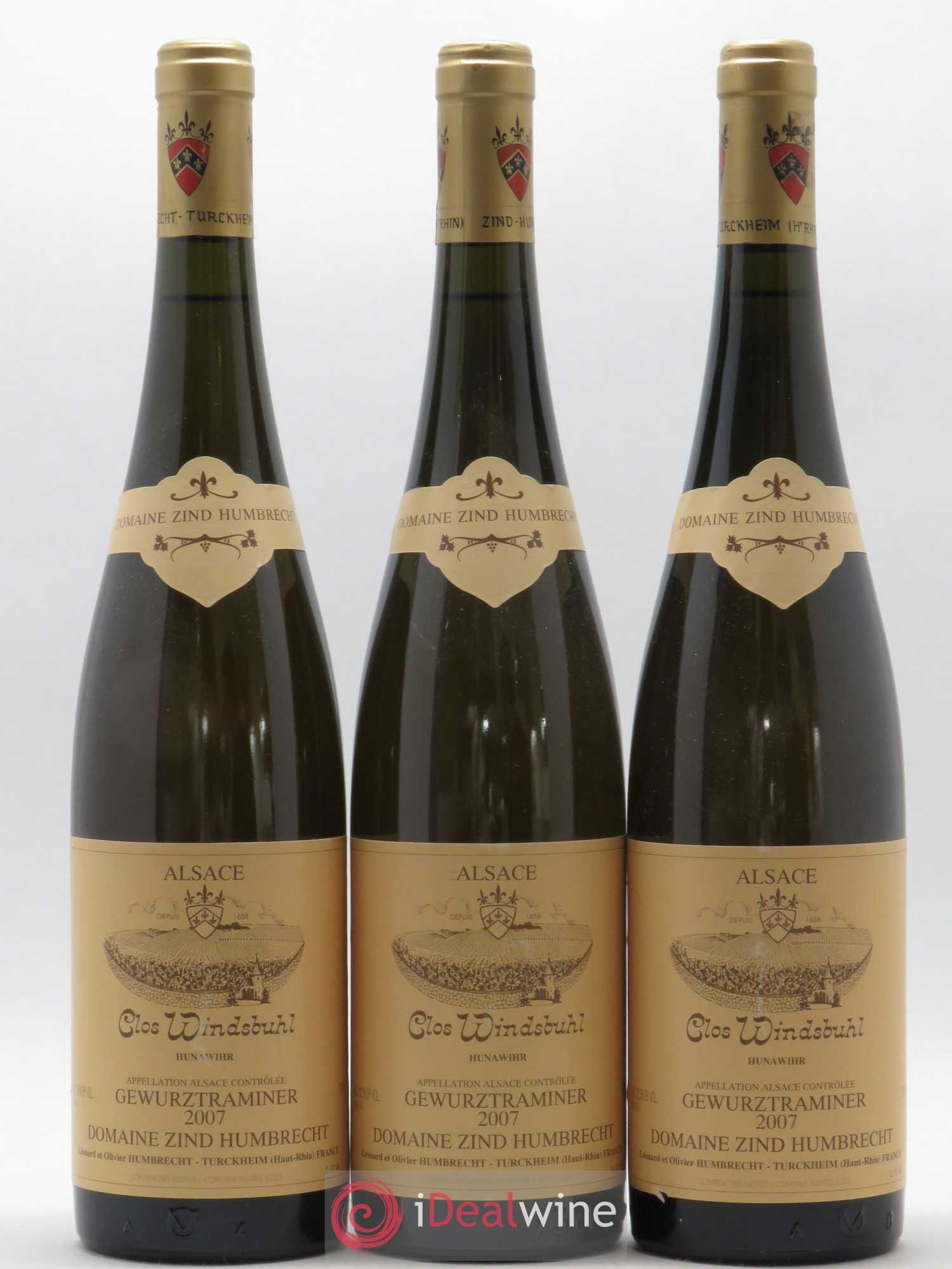 Alsace Gewurztraminer Clos Windsbuhl Zind-Humbrecht (Domaine) 2007 - Lot de 3 bouteilles - 0