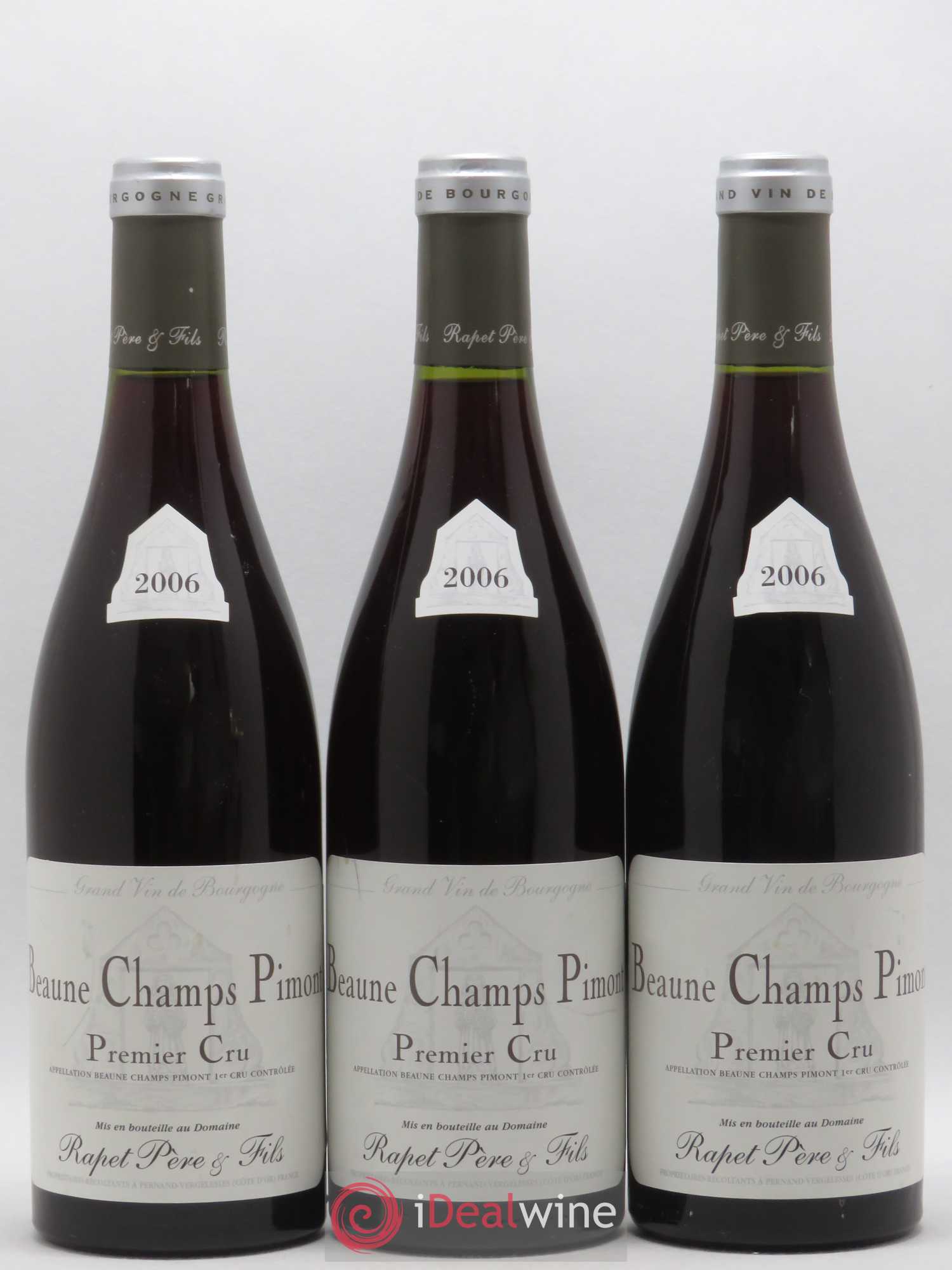 Beaune 1er Cru Champs Pimont Domaine Rapet 2006 - Posten von 3 Flaschen - 0