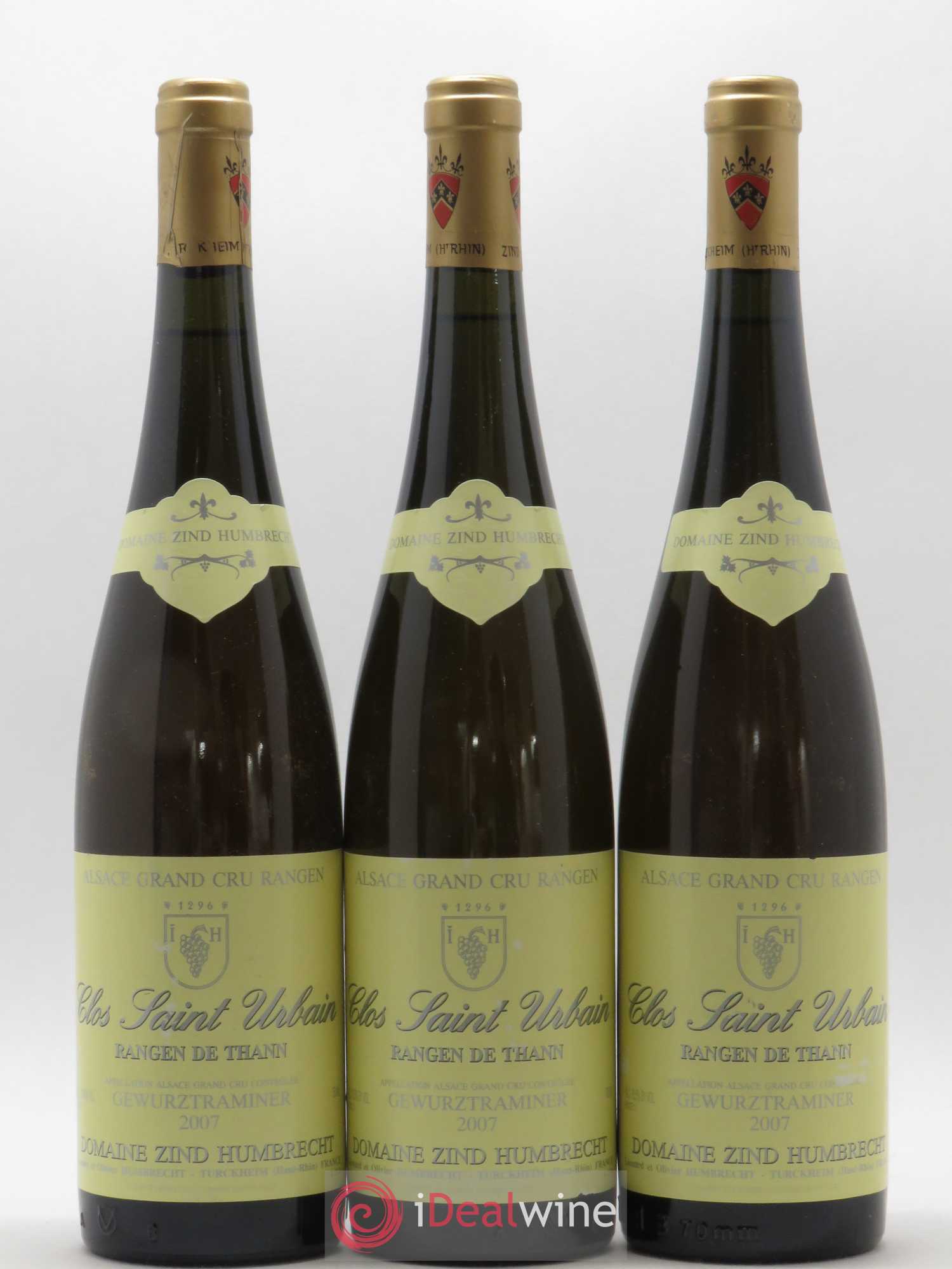 Alsace Gewurztraminer Grand Cru Rangen de Thann Clos Saint Urbain Zind-Humbrecht (Domaine) 2007 - Lot de 3 bouteilles - 0