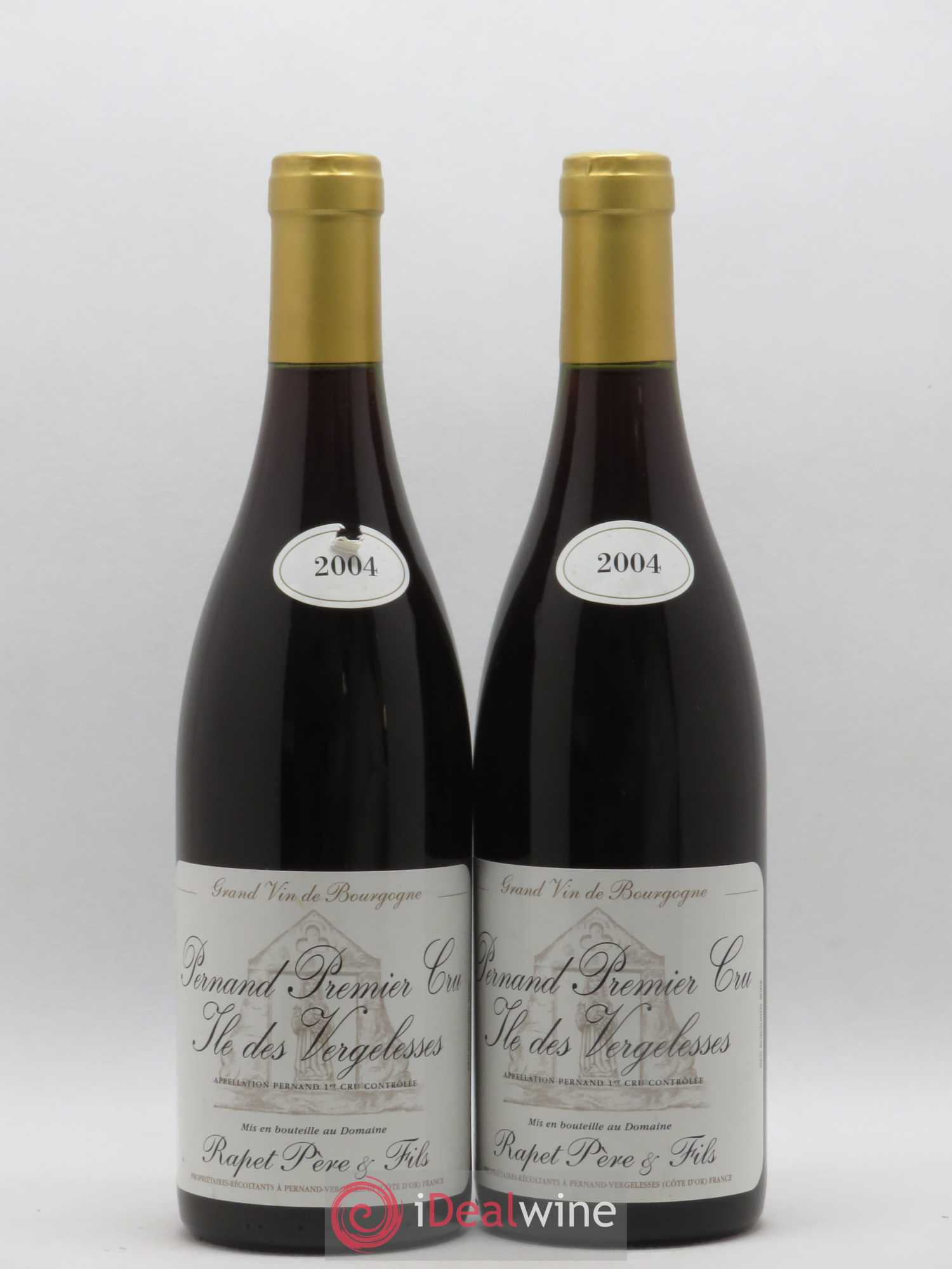 Pernand-Vergelesses 1er Cru Ile des Vergelesses Domaine Rapet 2004 - Posten von 2 Flaschen - 0