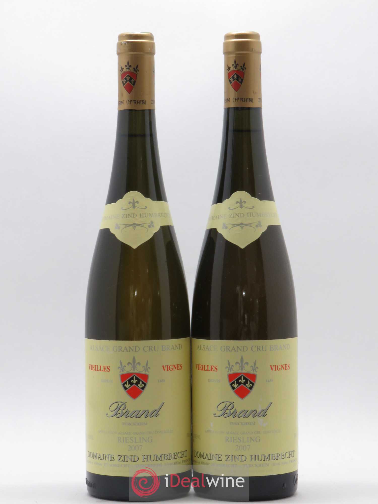 Alsace Riesling Grand Cru Brand Vieilles vignes Zind-Humbrecht (Domaine) 2007 - Lot de 2 bouteilles - 0