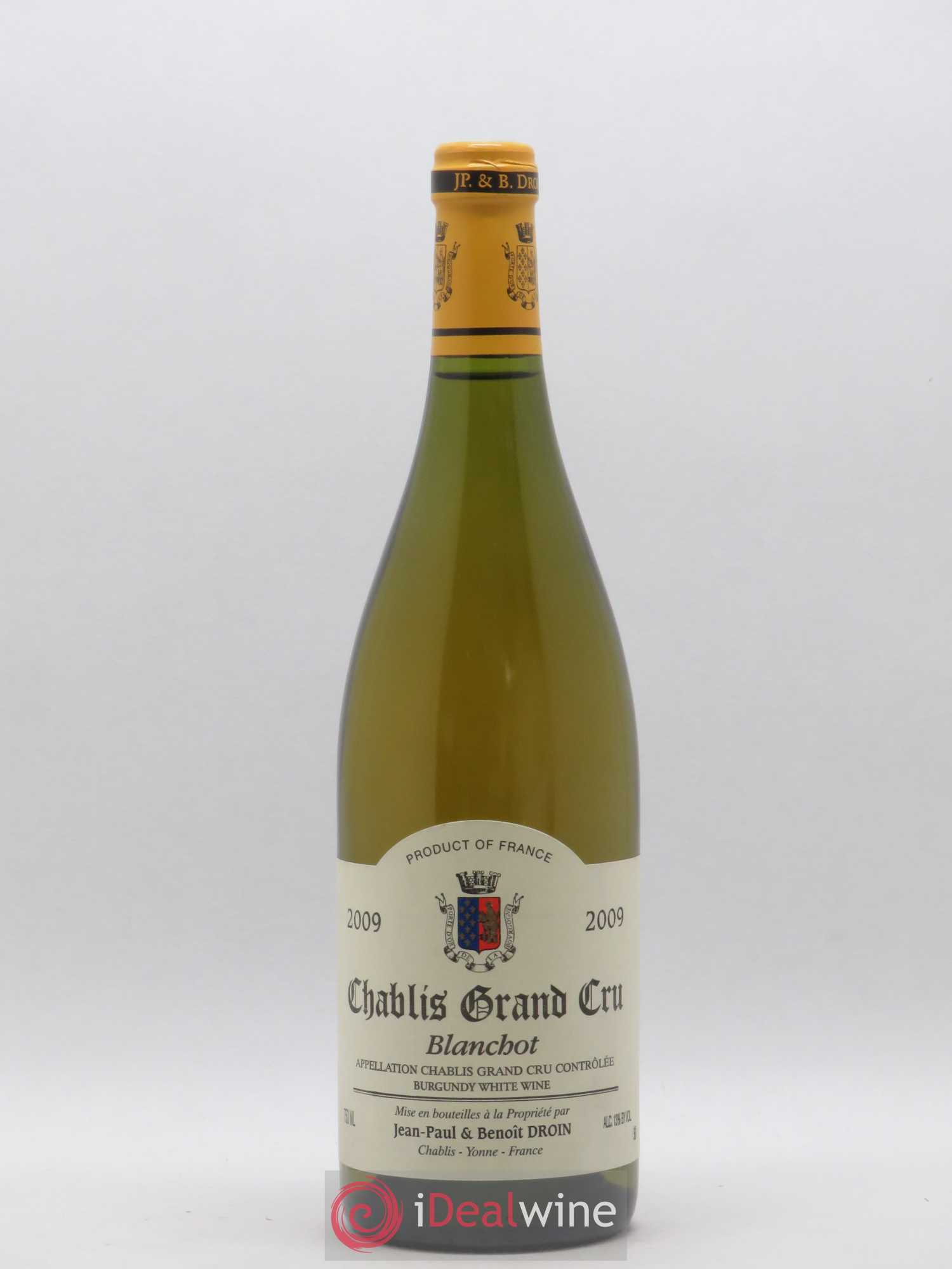 Chablis Grand Cru Blanchot Jean-Paul & Benoît Droin (Domaine) 2009 - Lot de 1 bouteille - 0