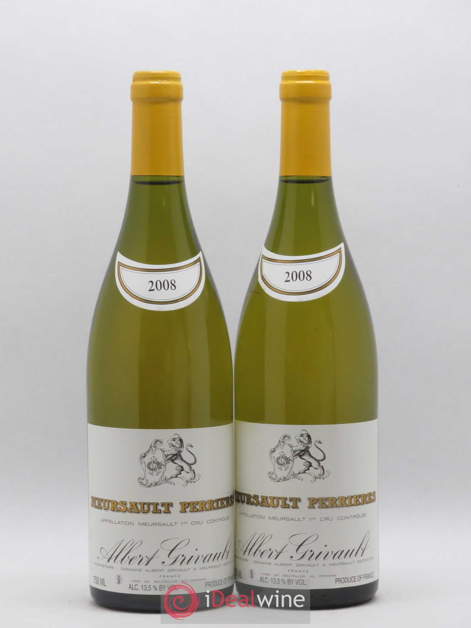 Meursault 1er Cru Perrières Albert Grivault 2008 - Lot de 2 bouteilles - 0