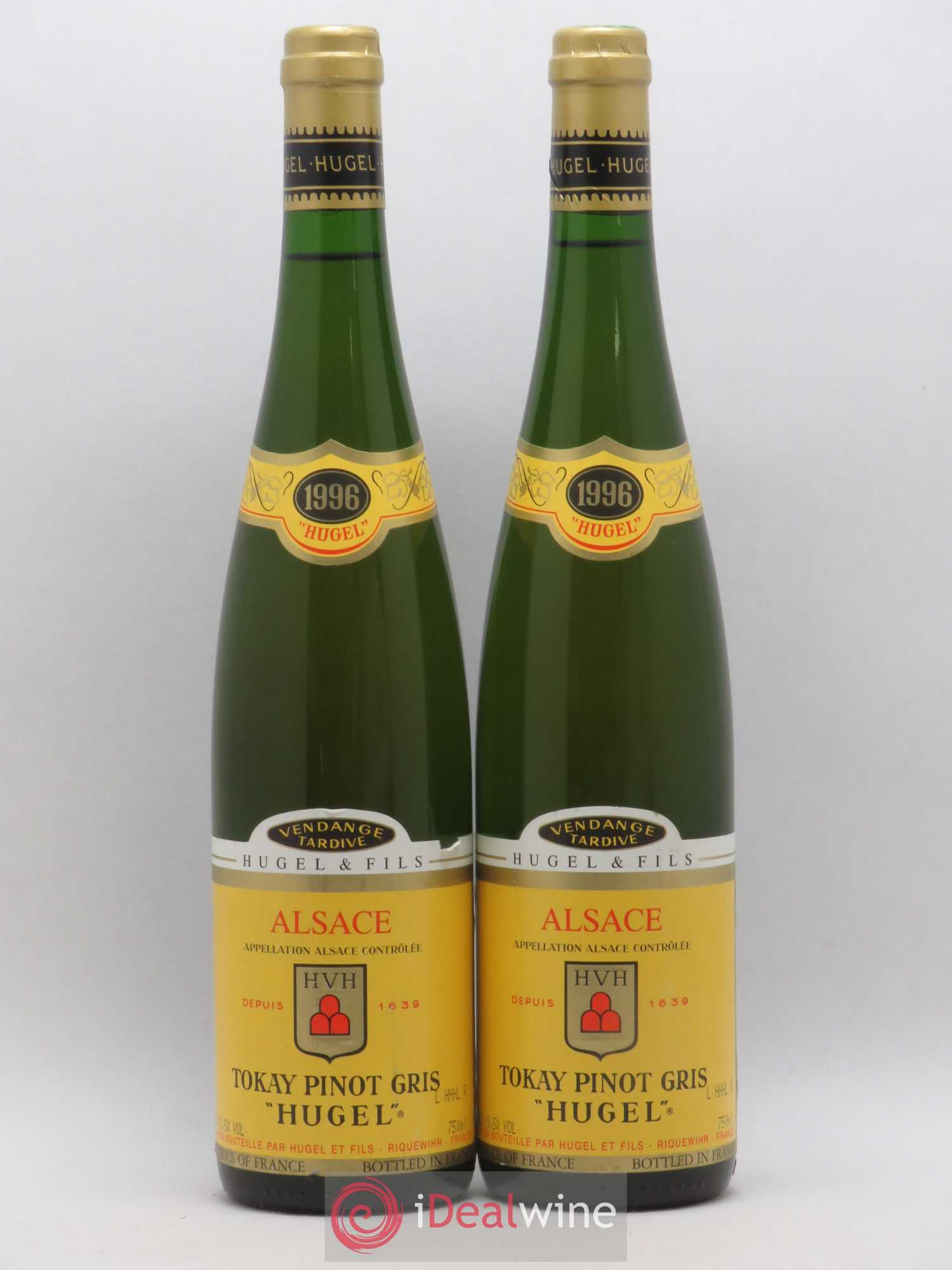 Pinot Gris Vendanges Tardives Hugel (Domaine) 1996 - Lot of 2 bottles - 0