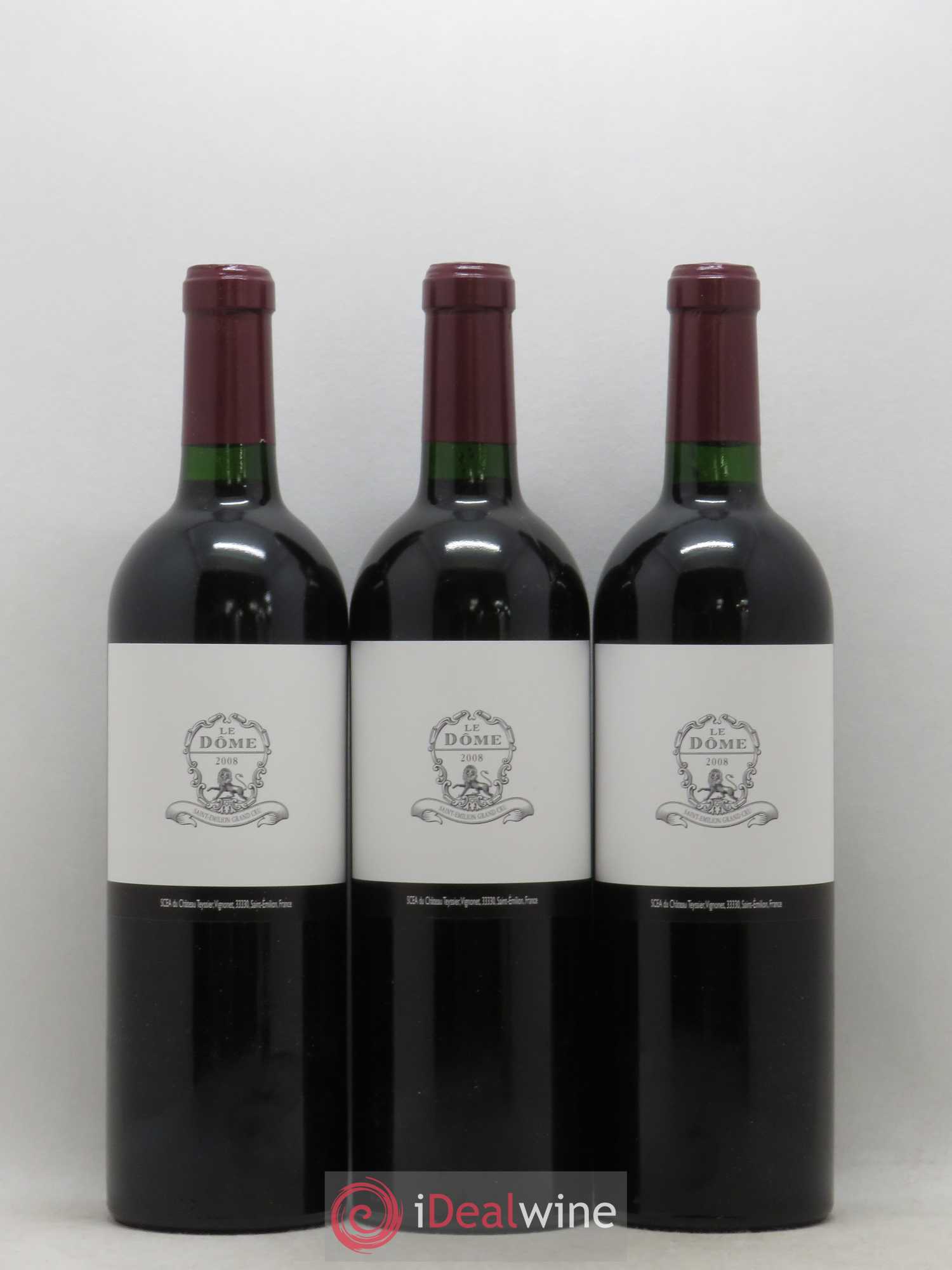 Saint-Émilion Grand Cru Le Dome Château Teyssier 2008 - Posten von 6 Flaschen - 1