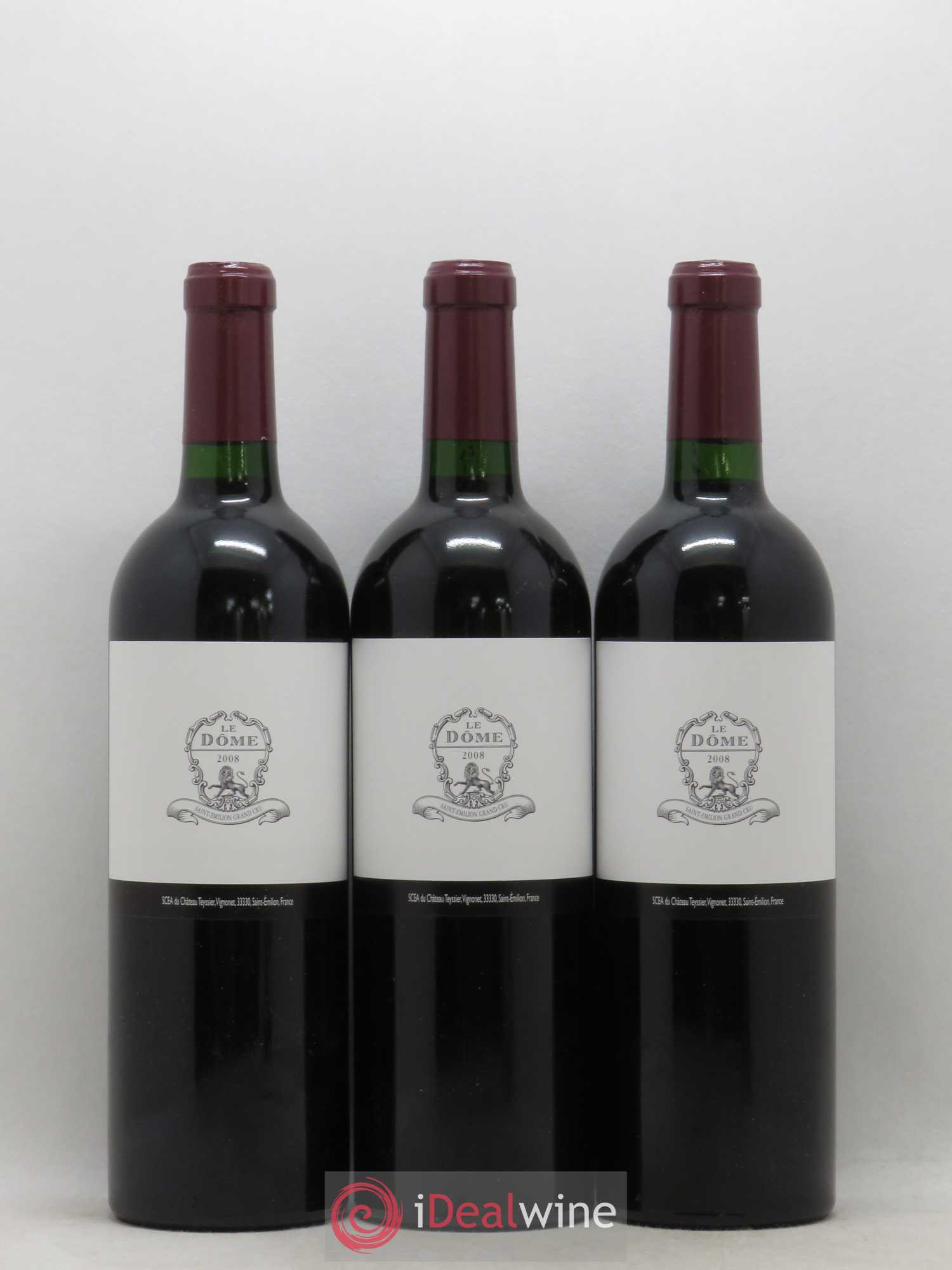 Saint-Émilion Grand Cru Le Dome Château Teyssier 2008 - Posten von 6 Flaschen - 2