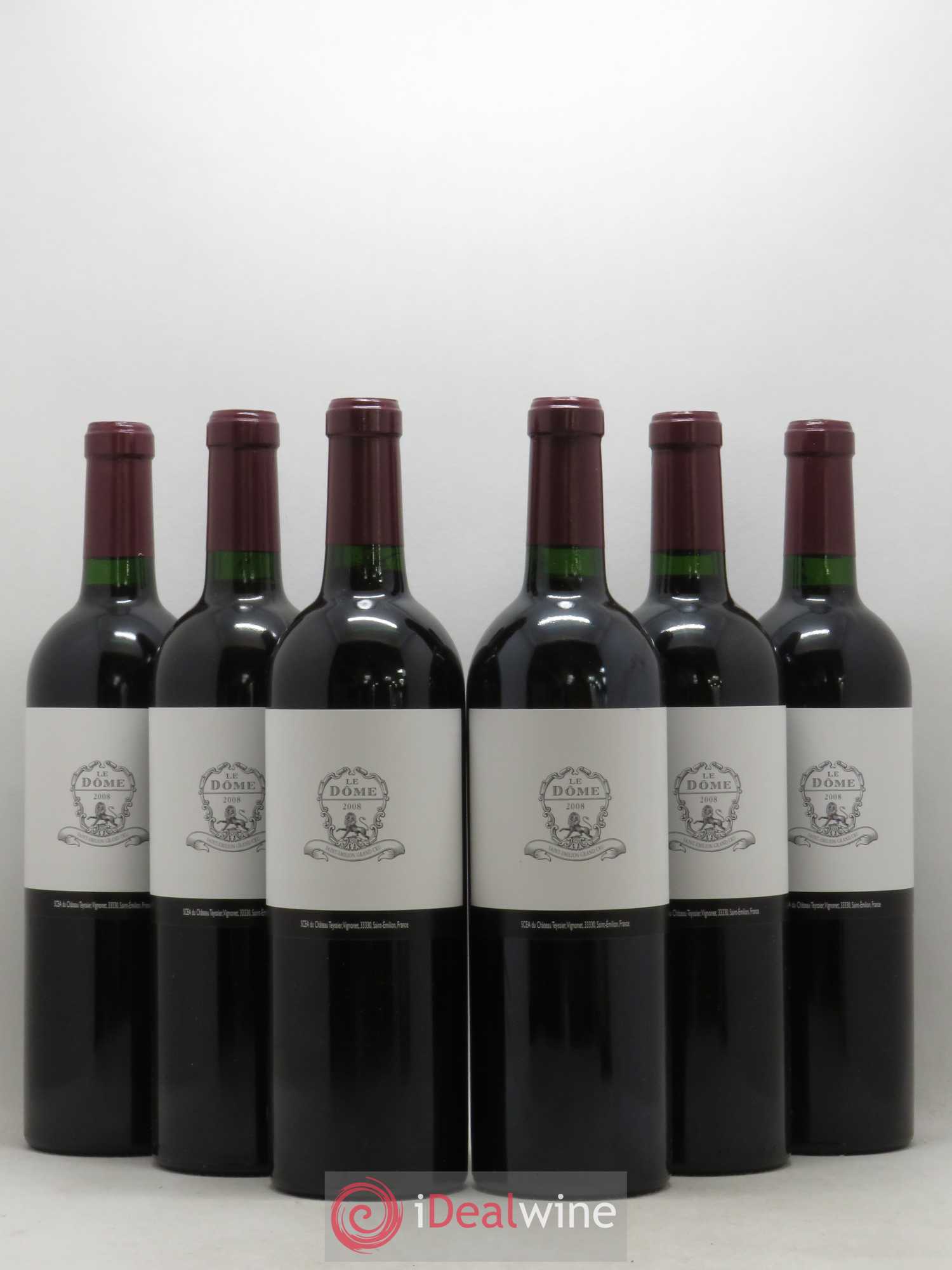 Saint-Émilion Grand Cru Le Dome Château Teyssier 2008 - Posten von 6 Flaschen - 0