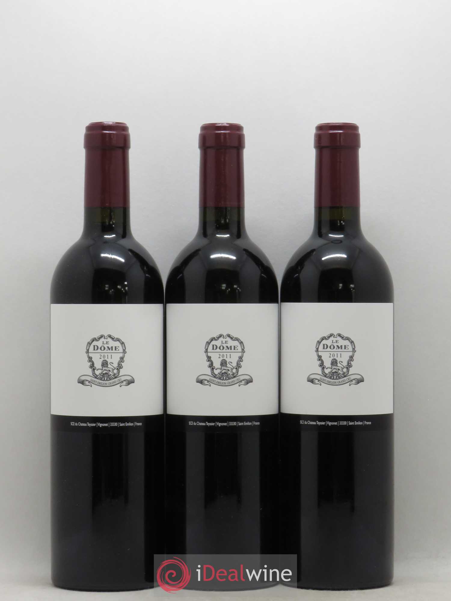 Saint-Émilion Grand Cru Le Dome Château Teyssier (sans prix de réserve) 2011 - Posten von 6 Flaschen - 1