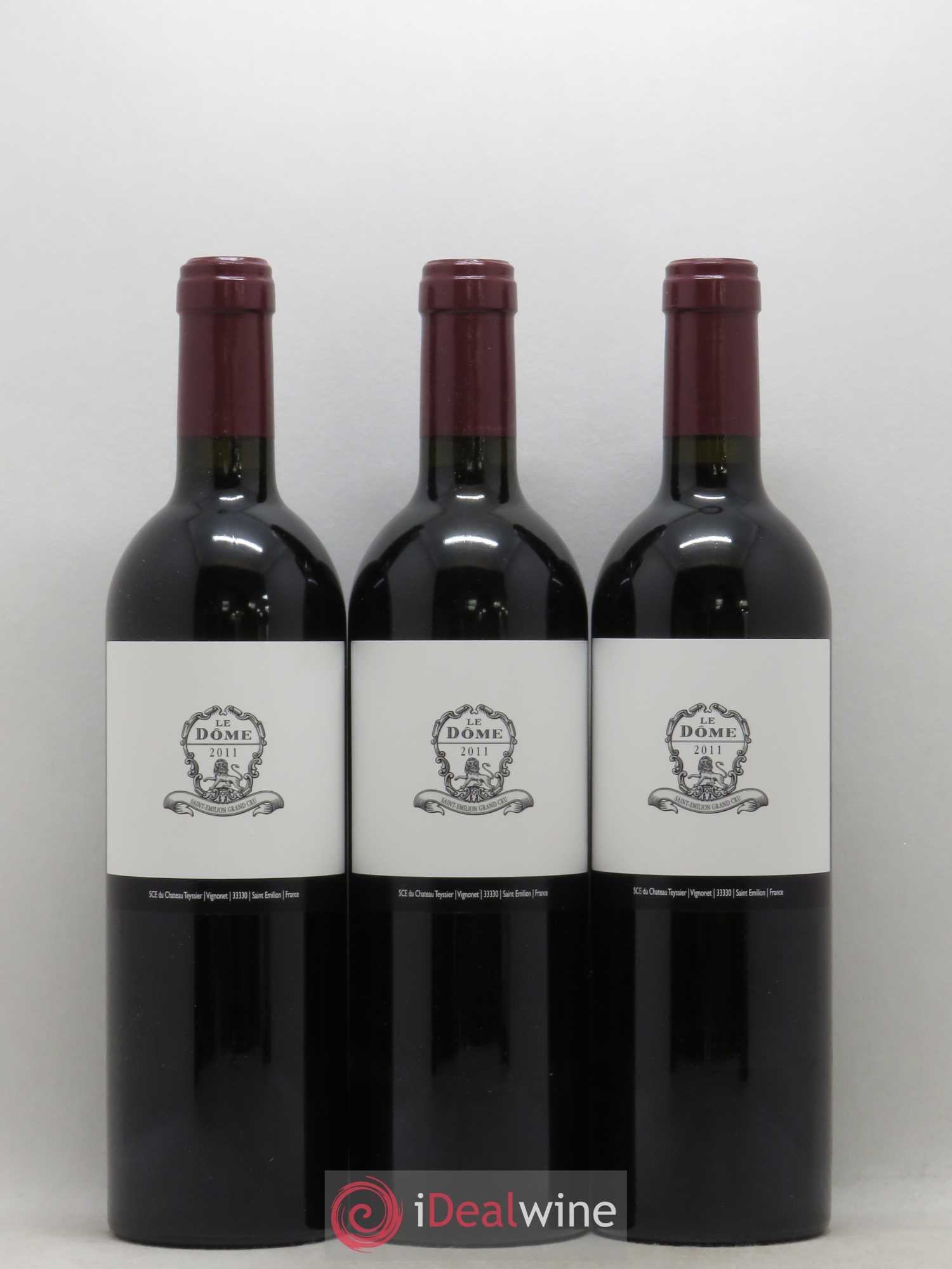 Saint-Émilion Grand Cru Le Dome Château Teyssier (sans prix de réserve) 2011 - Posten von 6 Flaschen - 2