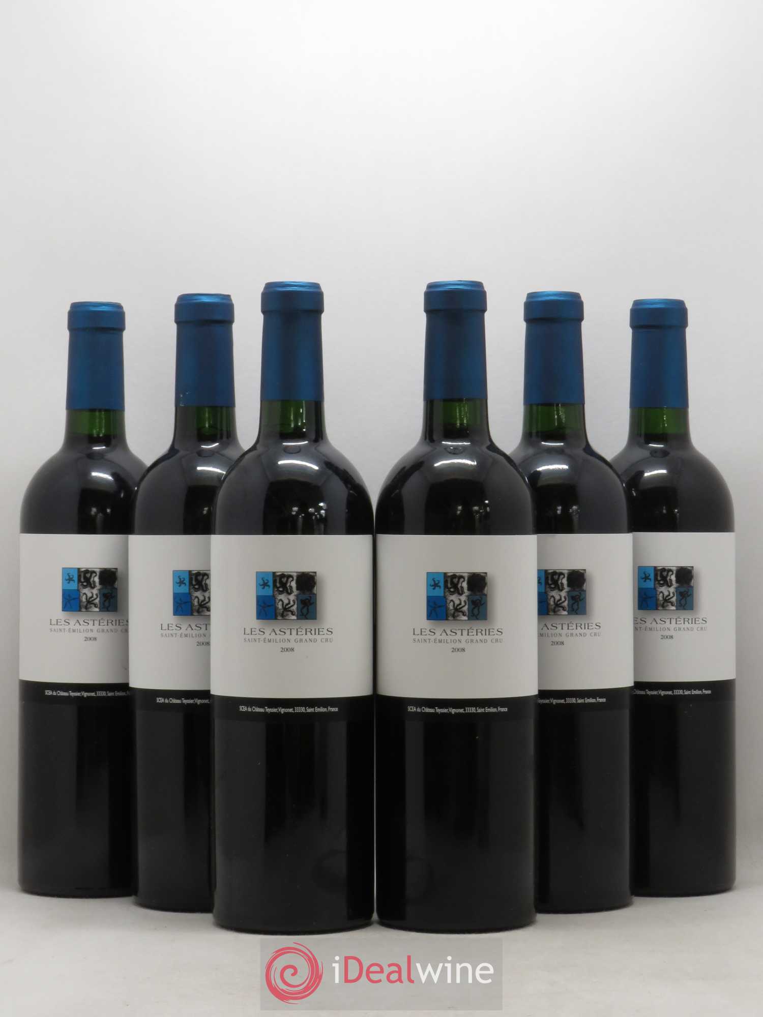 Saint-Émilion Grand Cru Les Asteries Château Teyssier 2008 - Posten von 6 Flaschen - 0