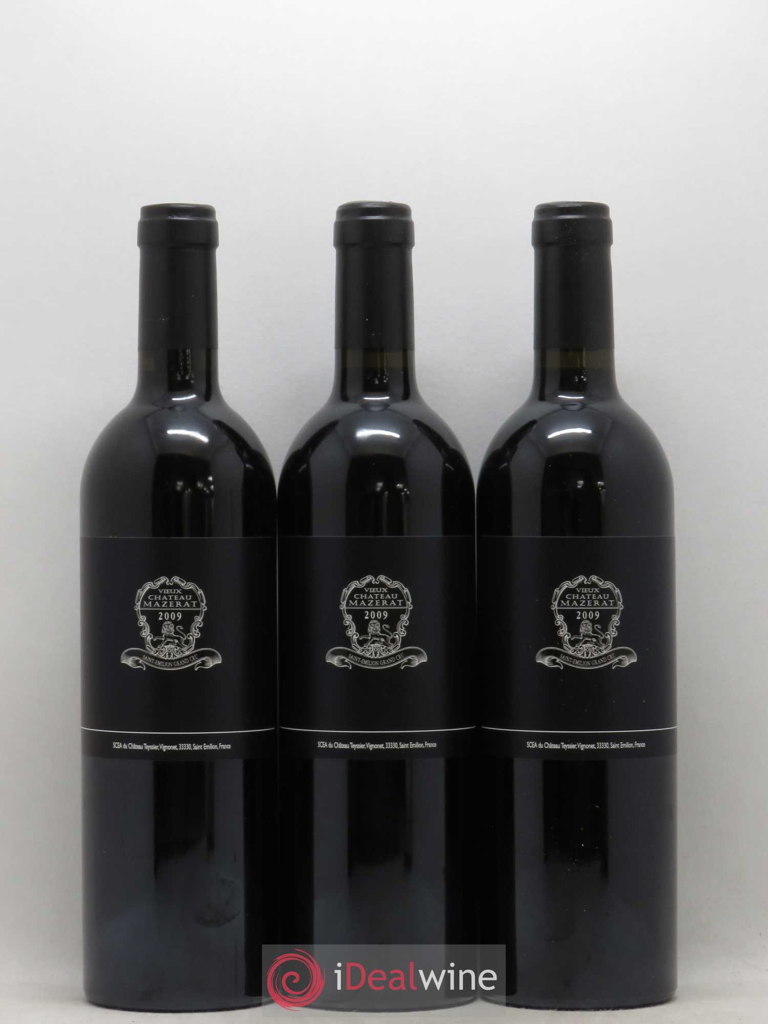 Saint-Émilion Grand Cru Vieux Château Mazerat Château Teyssier 2009 - Posten von 6 Flaschen - 1