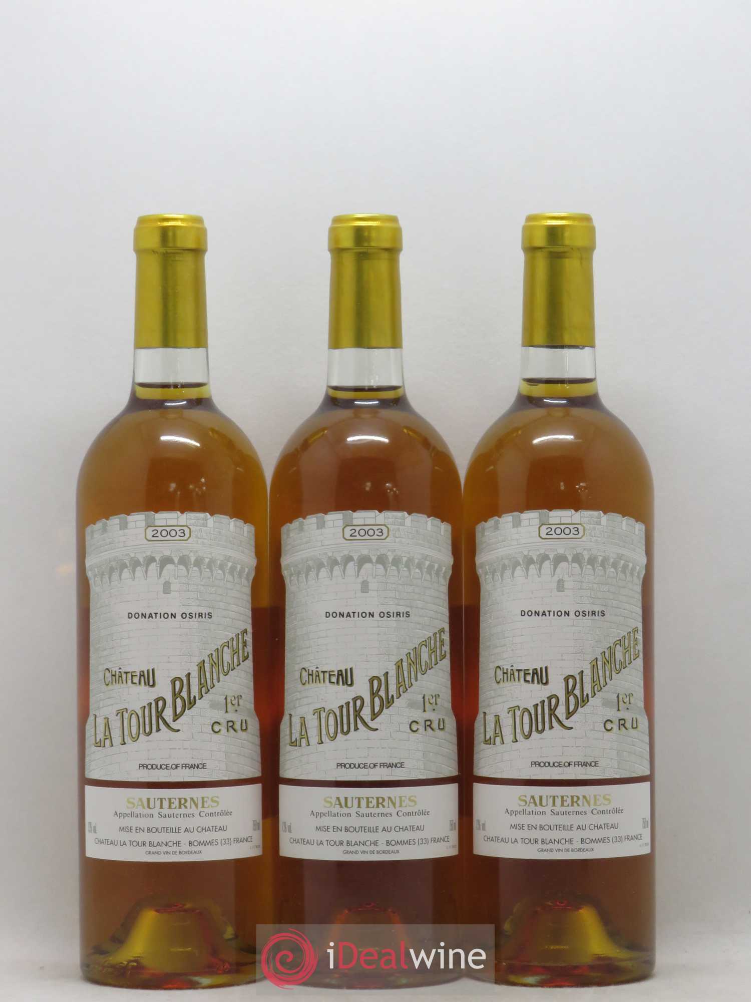 Château la Tour Blanche 1er Grand Cru Classé 2003 - Lotto di 12 bottiglie - 1