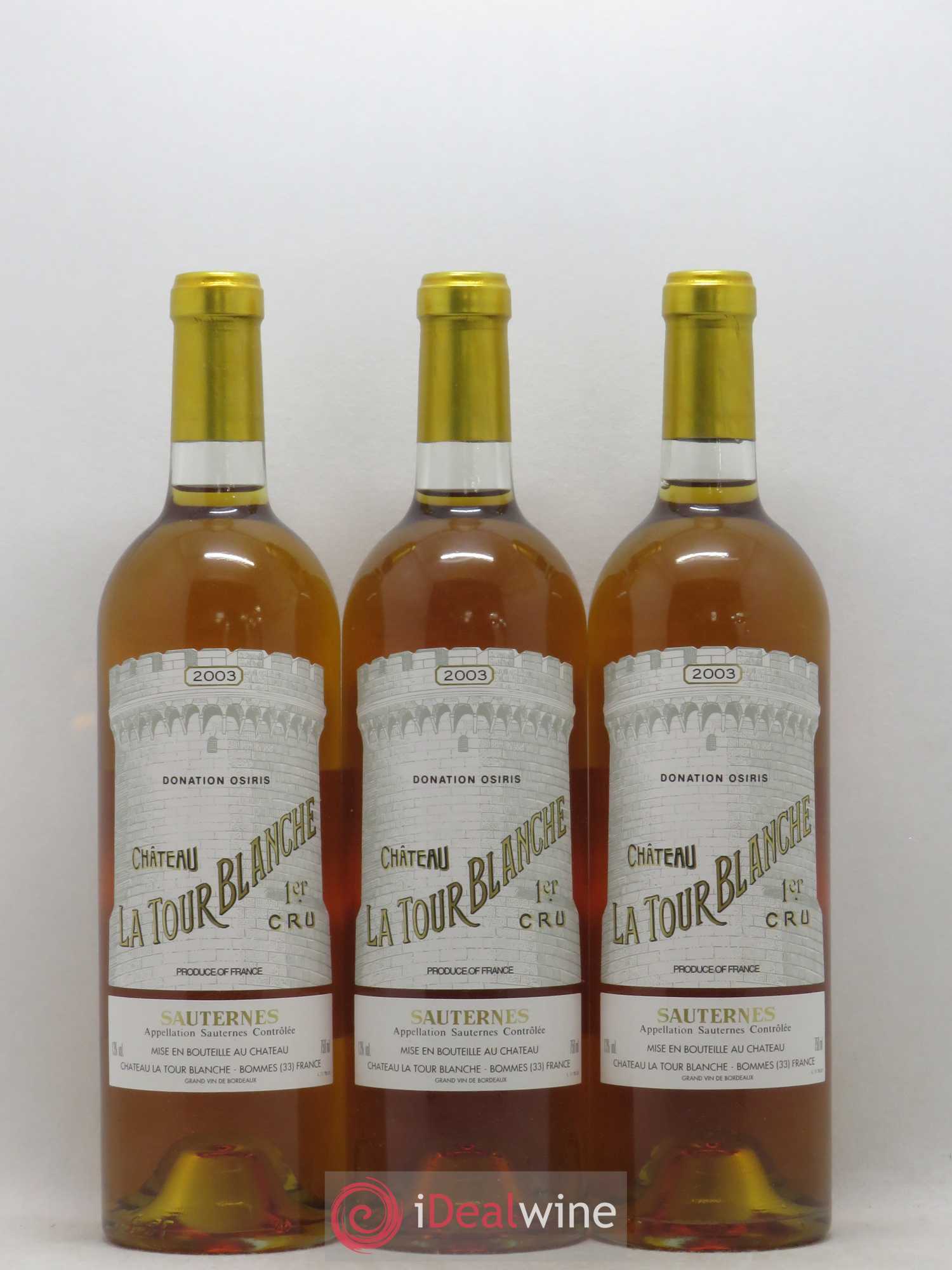 Château la Tour Blanche 1er Grand Cru Classé 2003 - Lotto di 12 bottiglie - 3