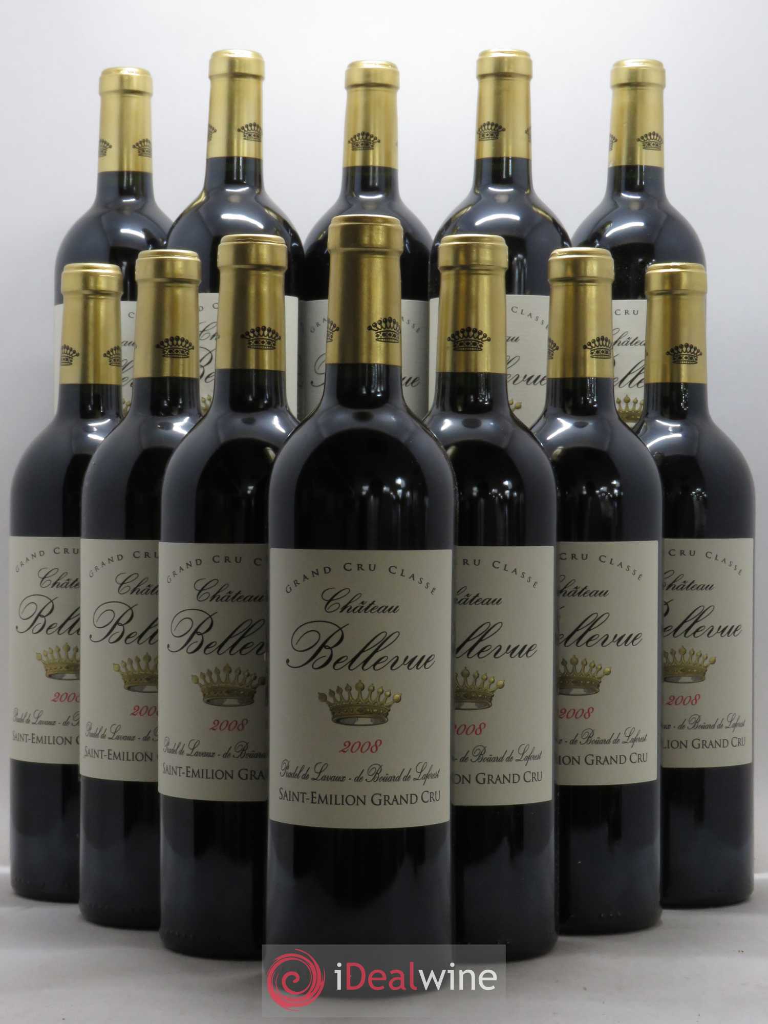 Château Bellevue Grand Cru Classé 2008 - Lot de 12 bouteilles - 0